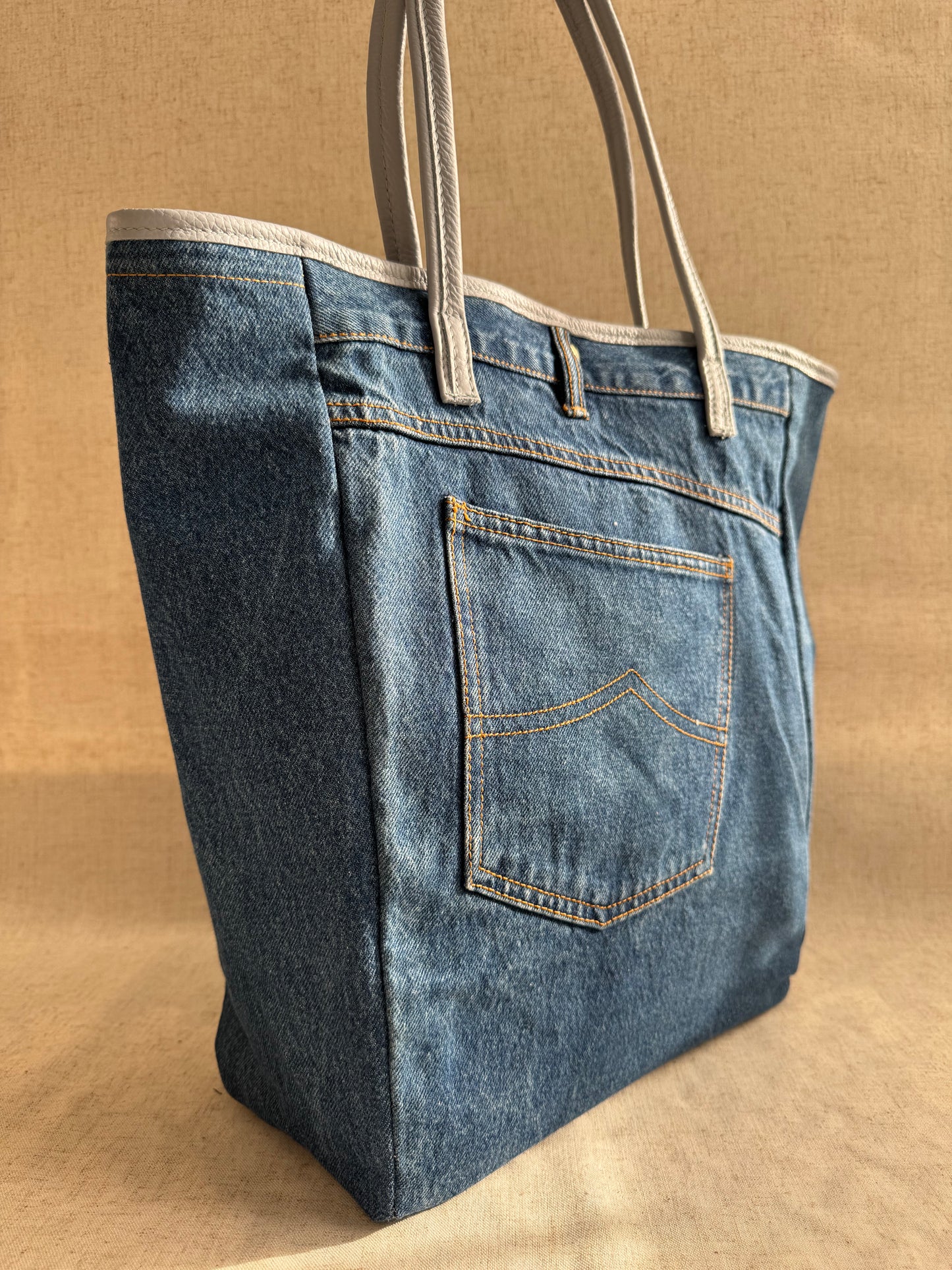Maxi borsa a spalla in jeans Dina