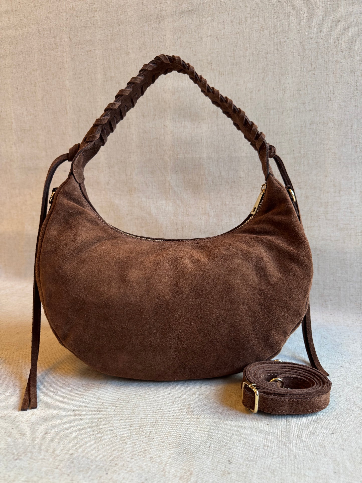 Borsa a spalla Ronda - camoscio, con tracolla lunga