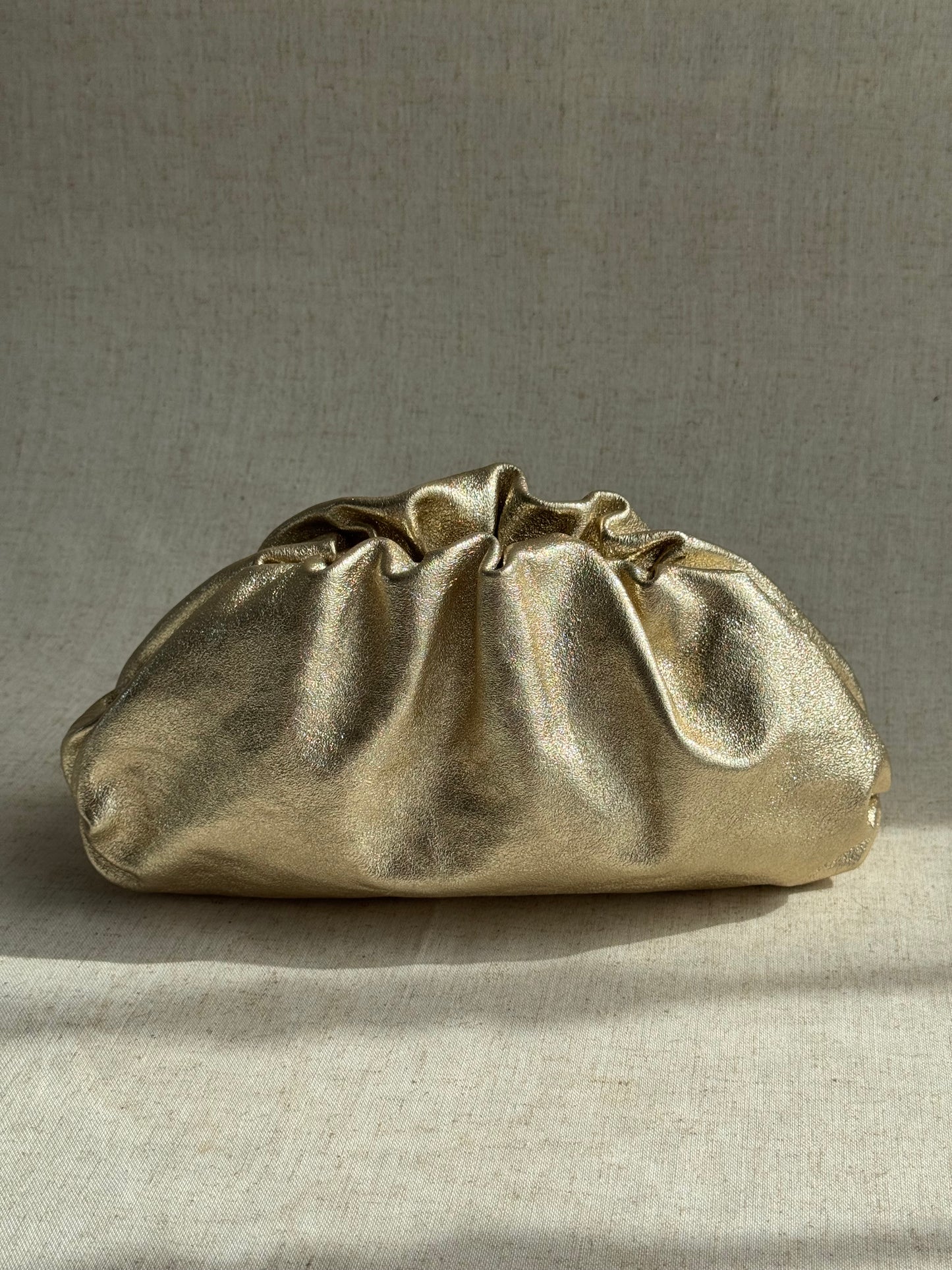 pochette Claudia - laminato, misura media, con tracolla lunga