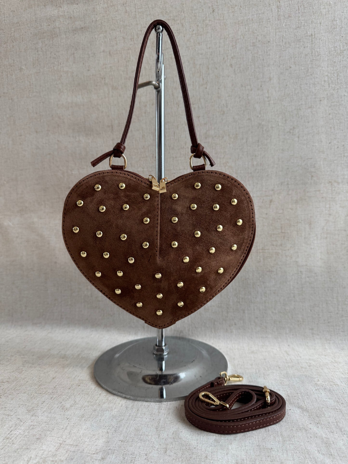 Love - borchie, con tracolla lunga
