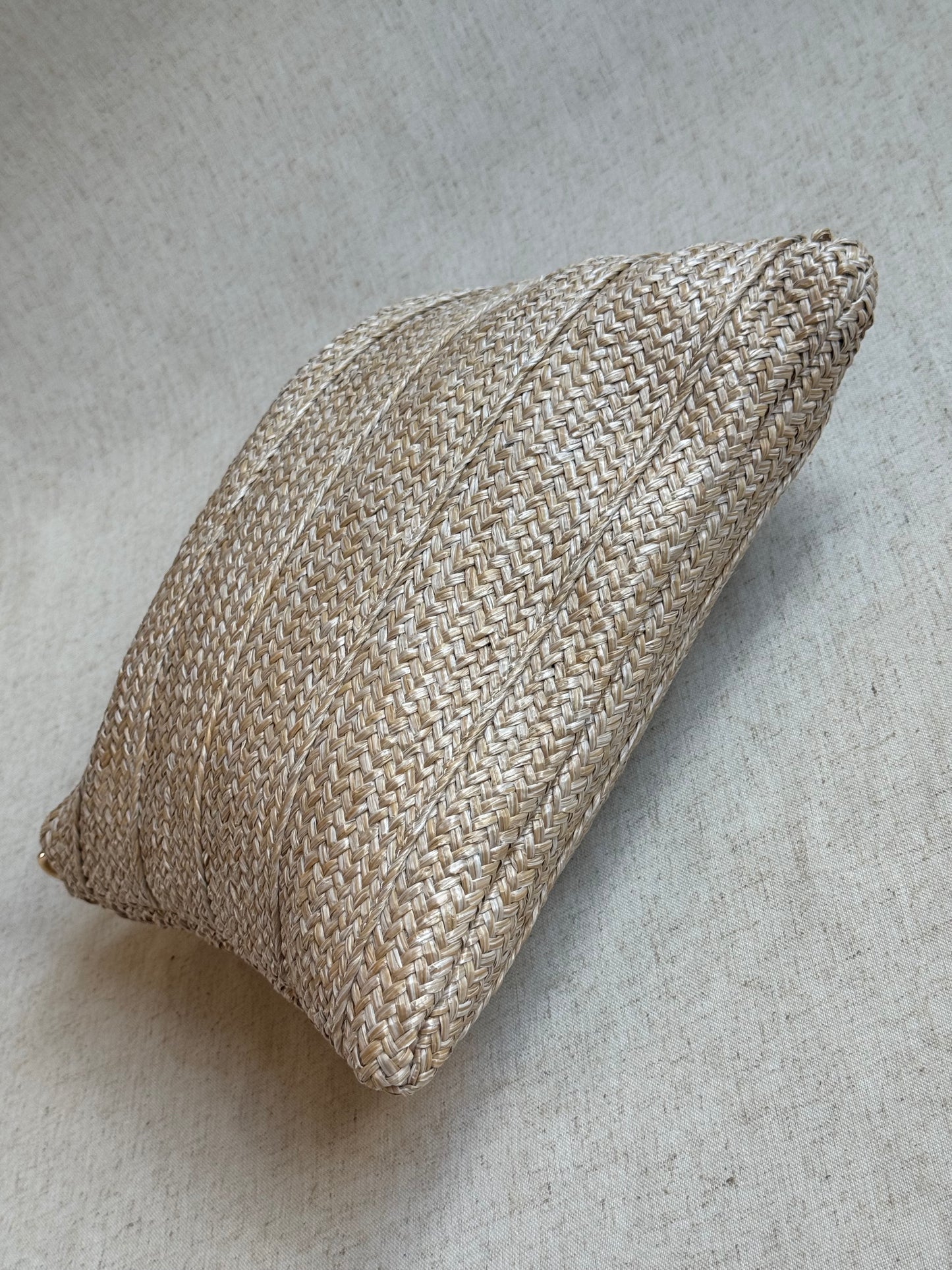 Borsa a spalla Agata - rafia, con tracolla lunga