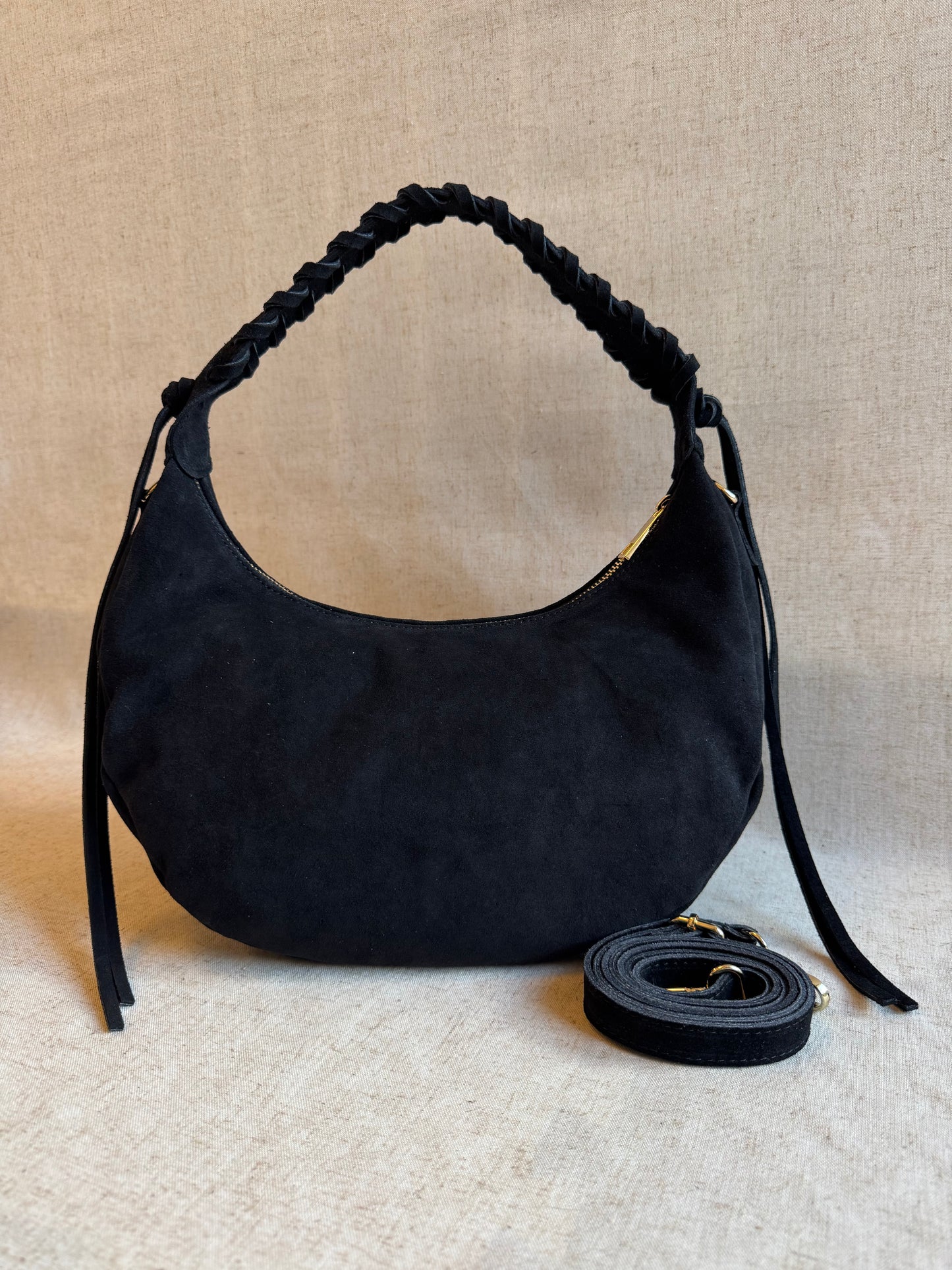 Borsa a spalla Ronda - camoscio, con tracolla lunga