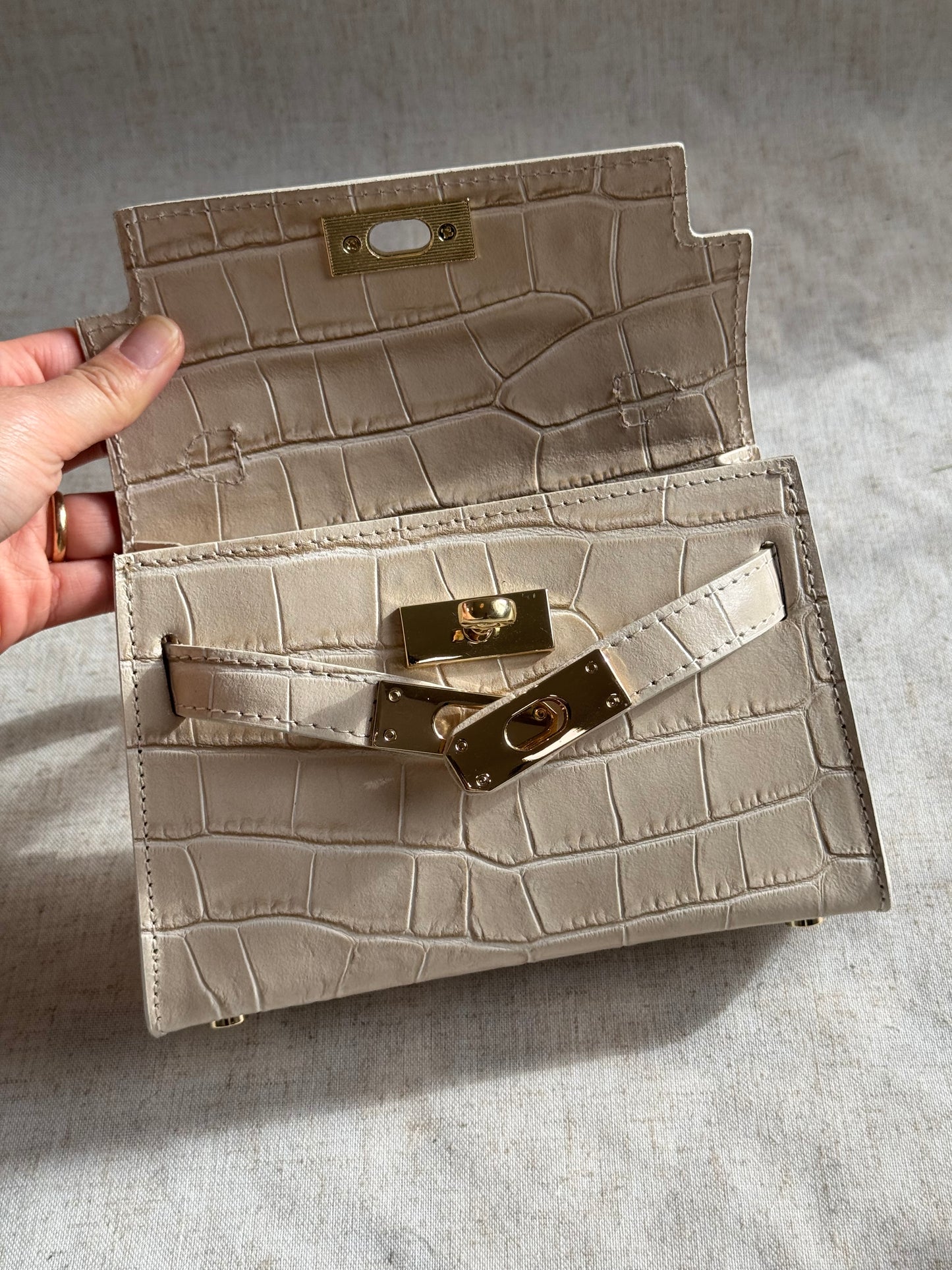 Borsa KELLY - misura piccola, con tracolla lunga