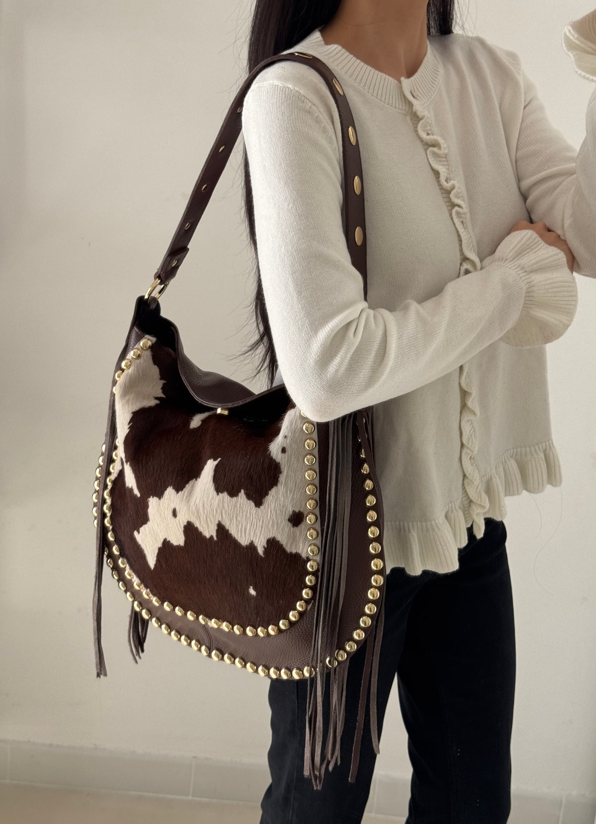 Borsa a spalla Texas - cavallino, con tracolla lunga