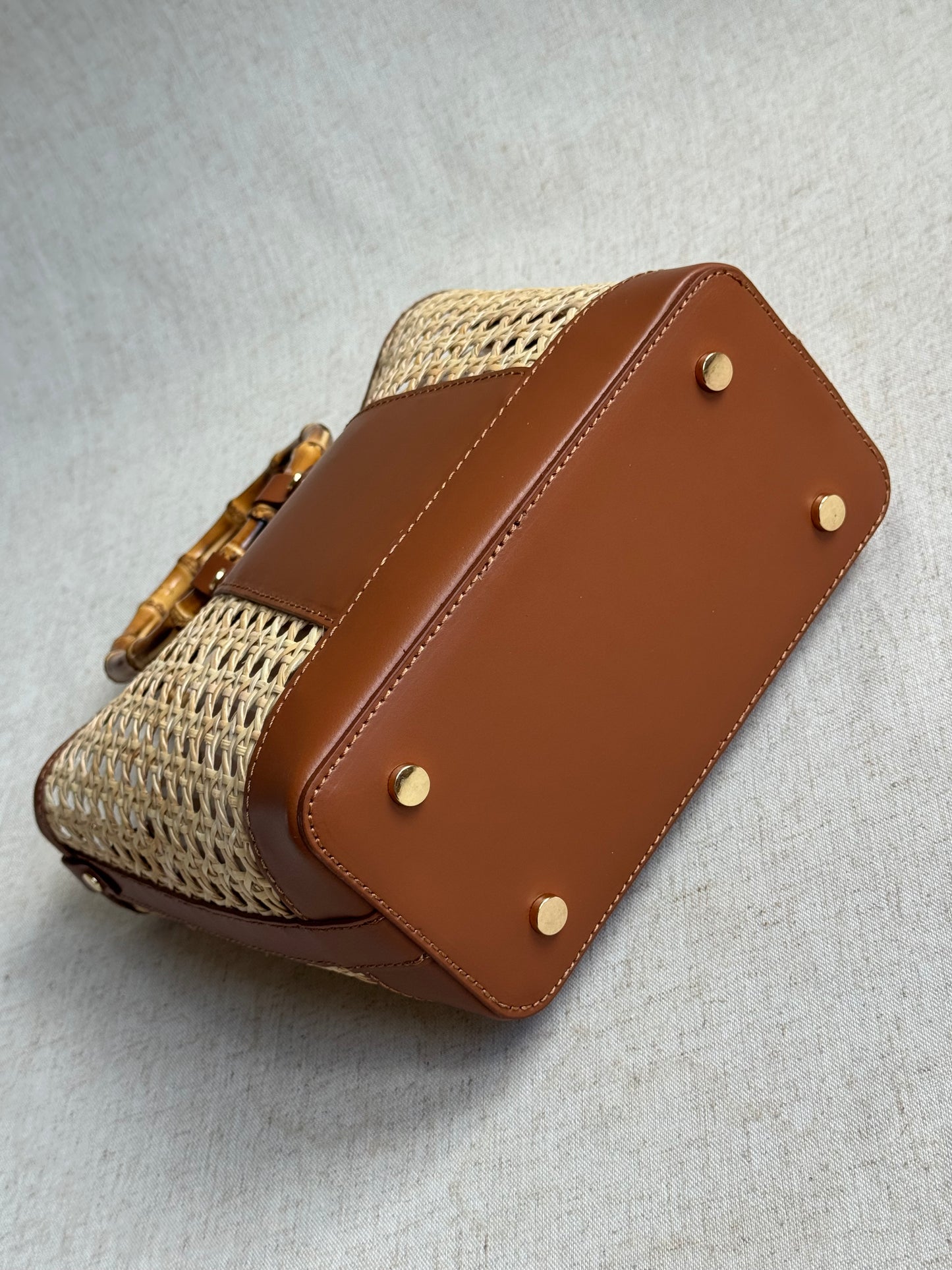 Borsa Atena - misura piccola, paglia di Vienna, con tracolla e pochette