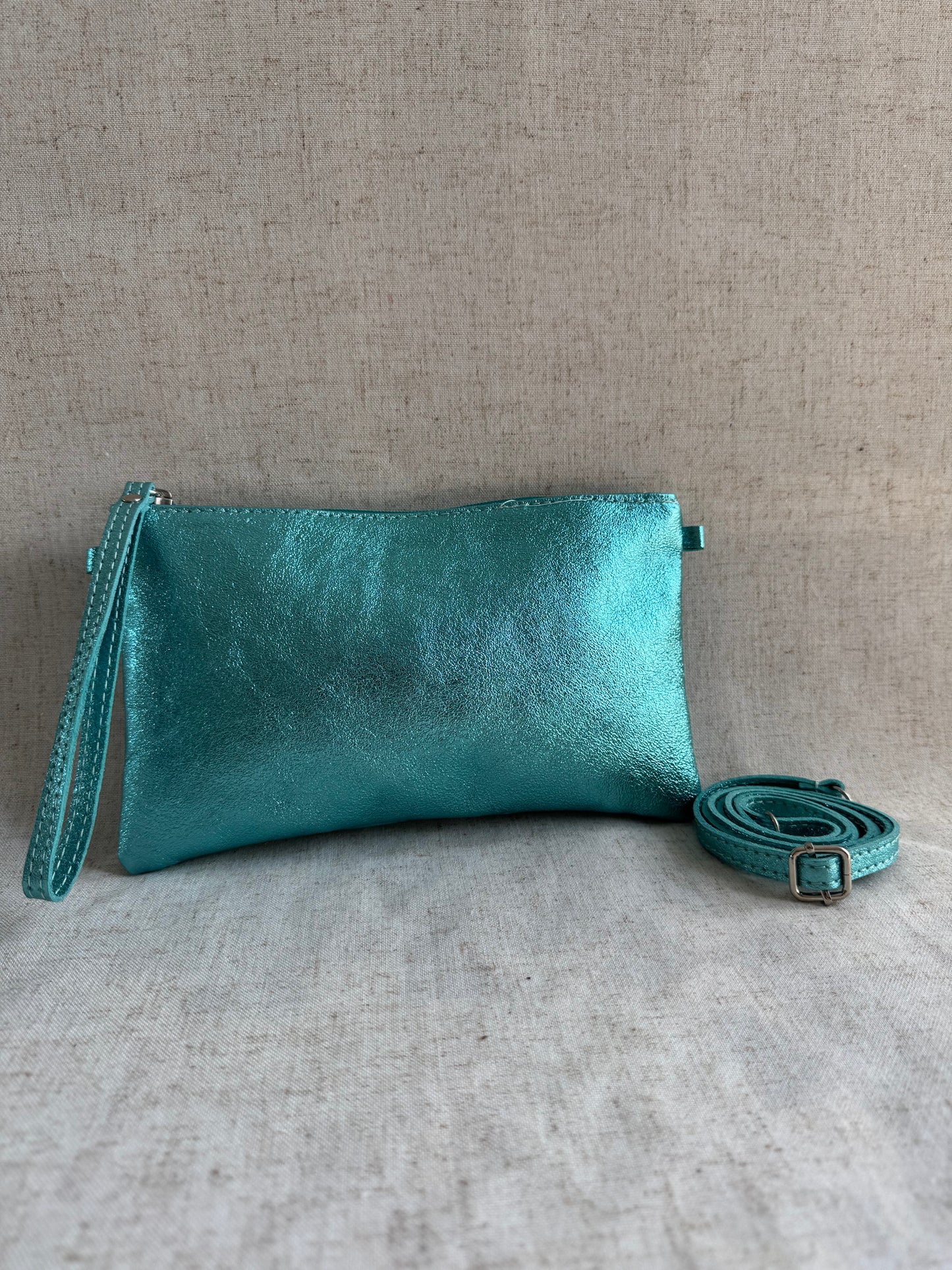 Pochette Chiara laminato - con tracolla lunga
