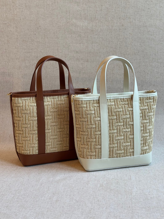 Borsa Costa - rafia, con tracolla lunga