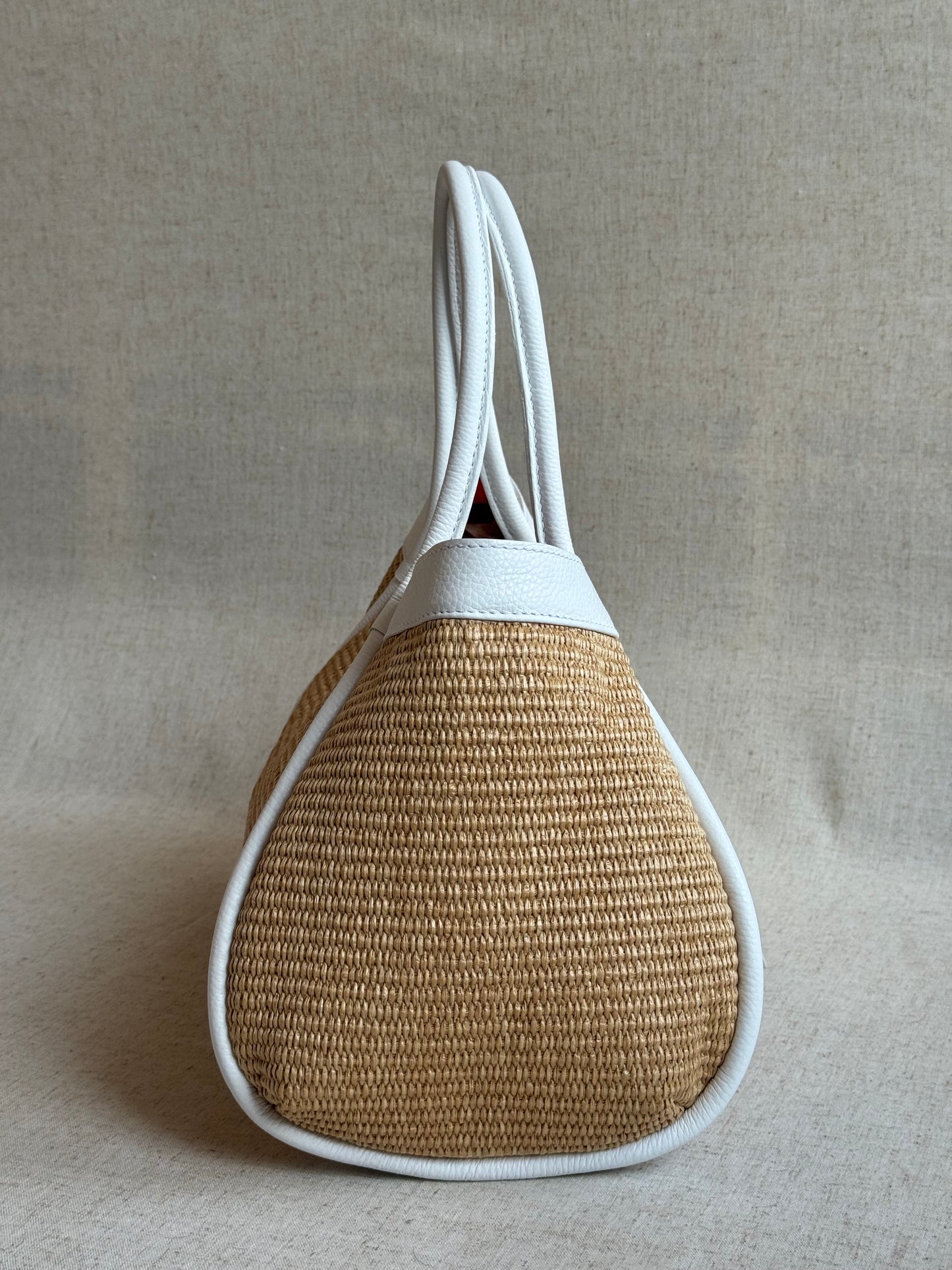 Maxi borsa Carla - rafia, con pochette e tracolla