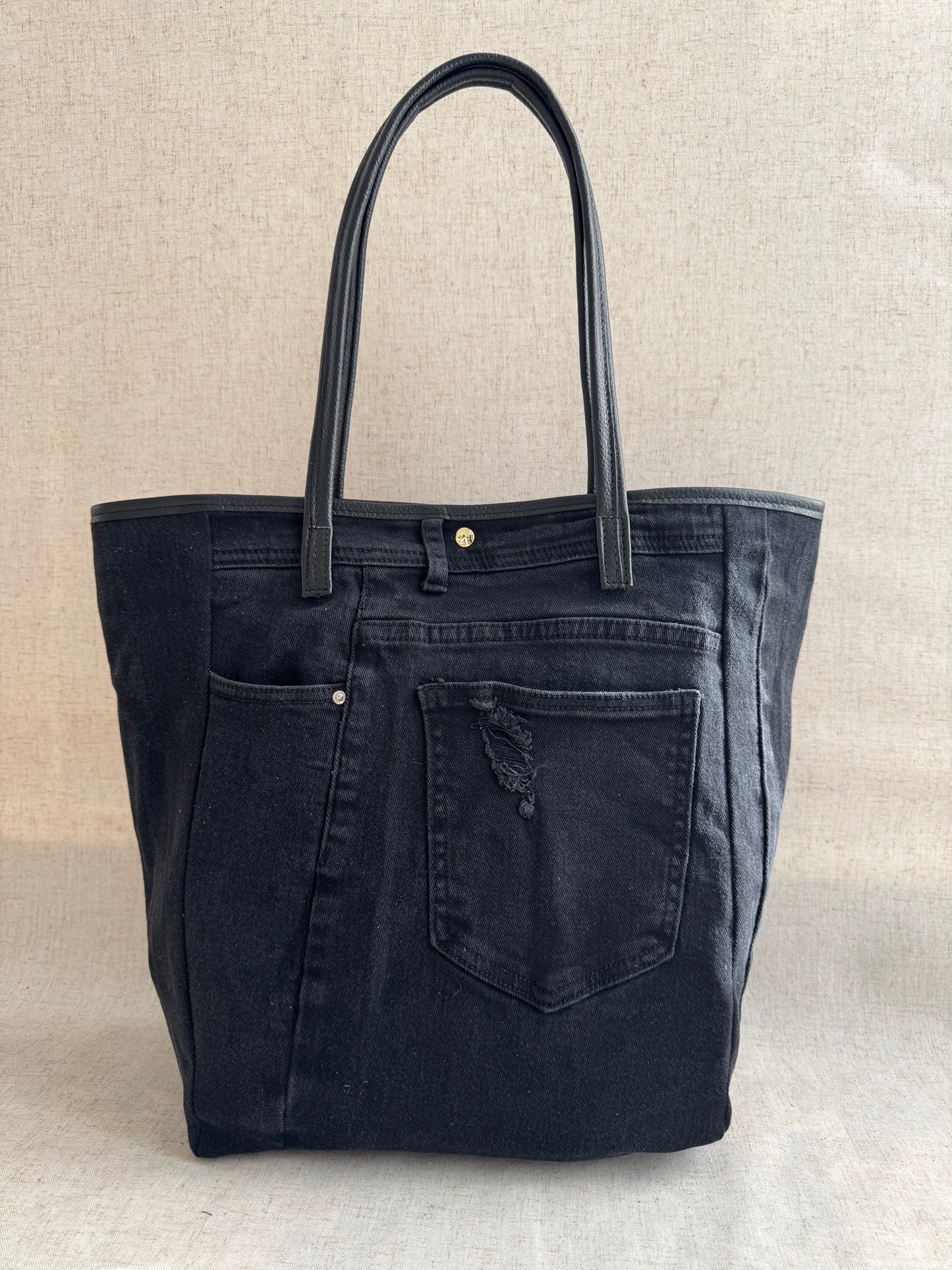 Maxi borsa a spalla in jeans Dina