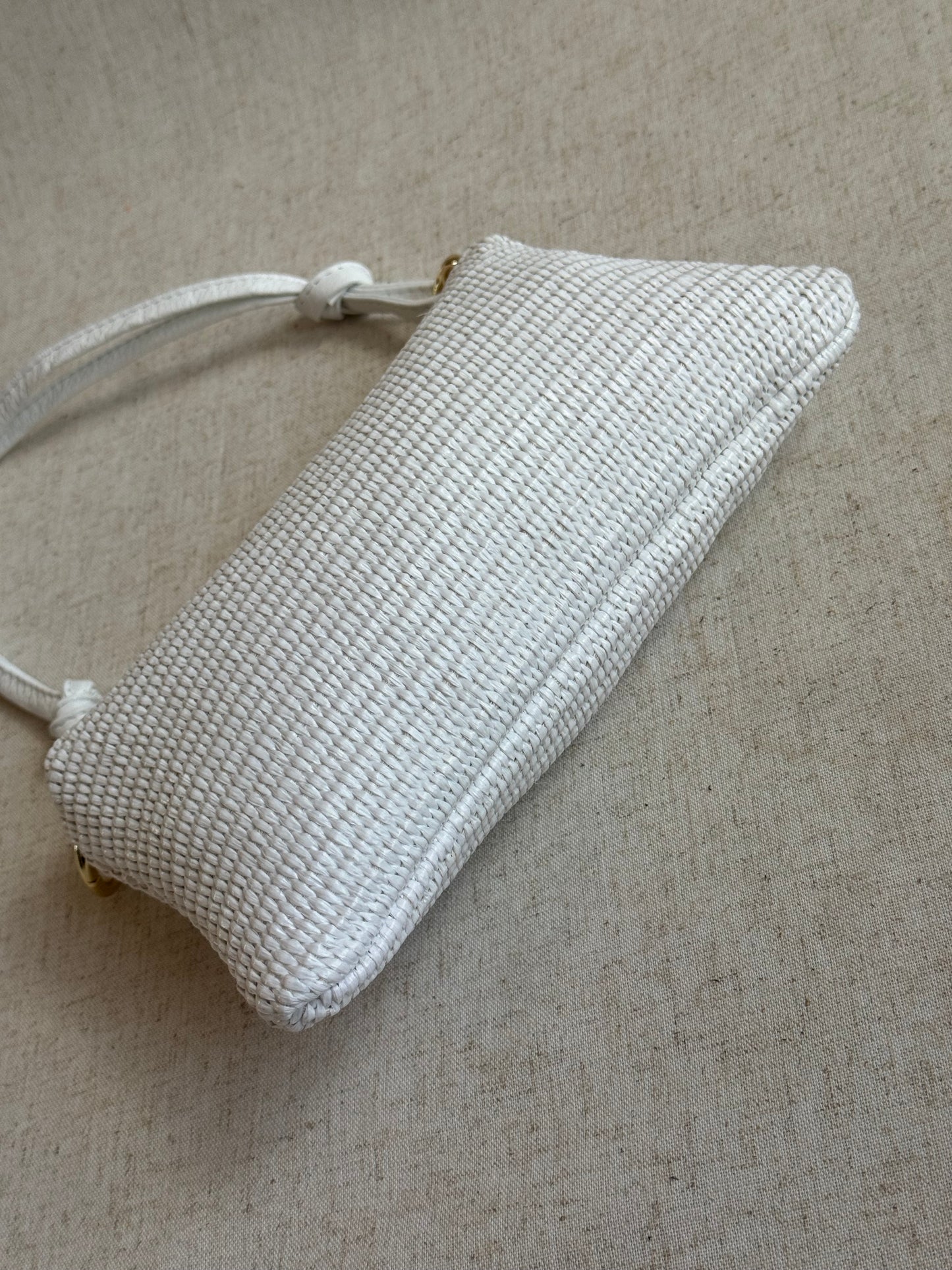 Borsa a spalla Agata - rafia, misura piccola, con tracolla lunga