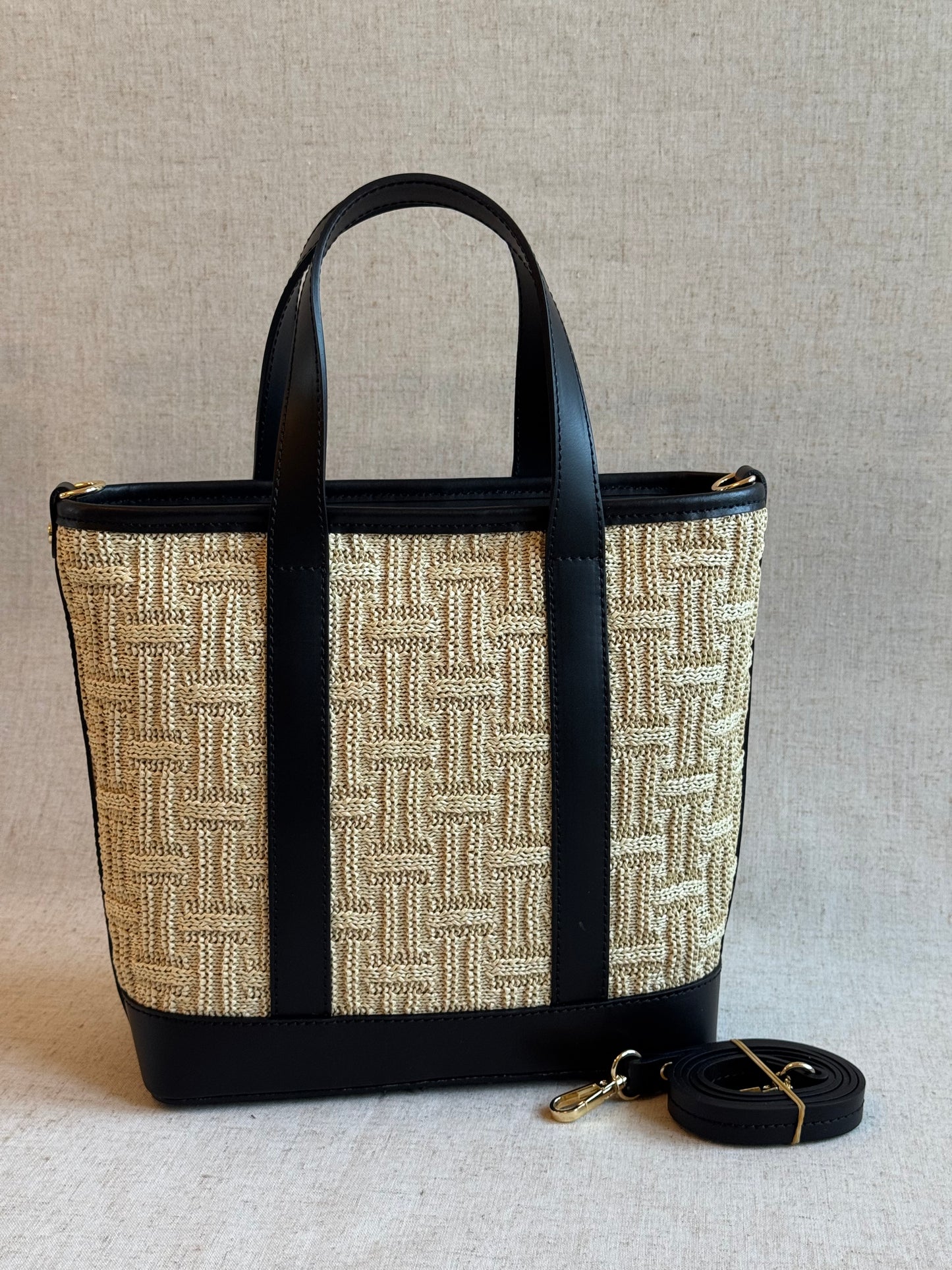 Borsa Costa - rafia, con tracolla lunga