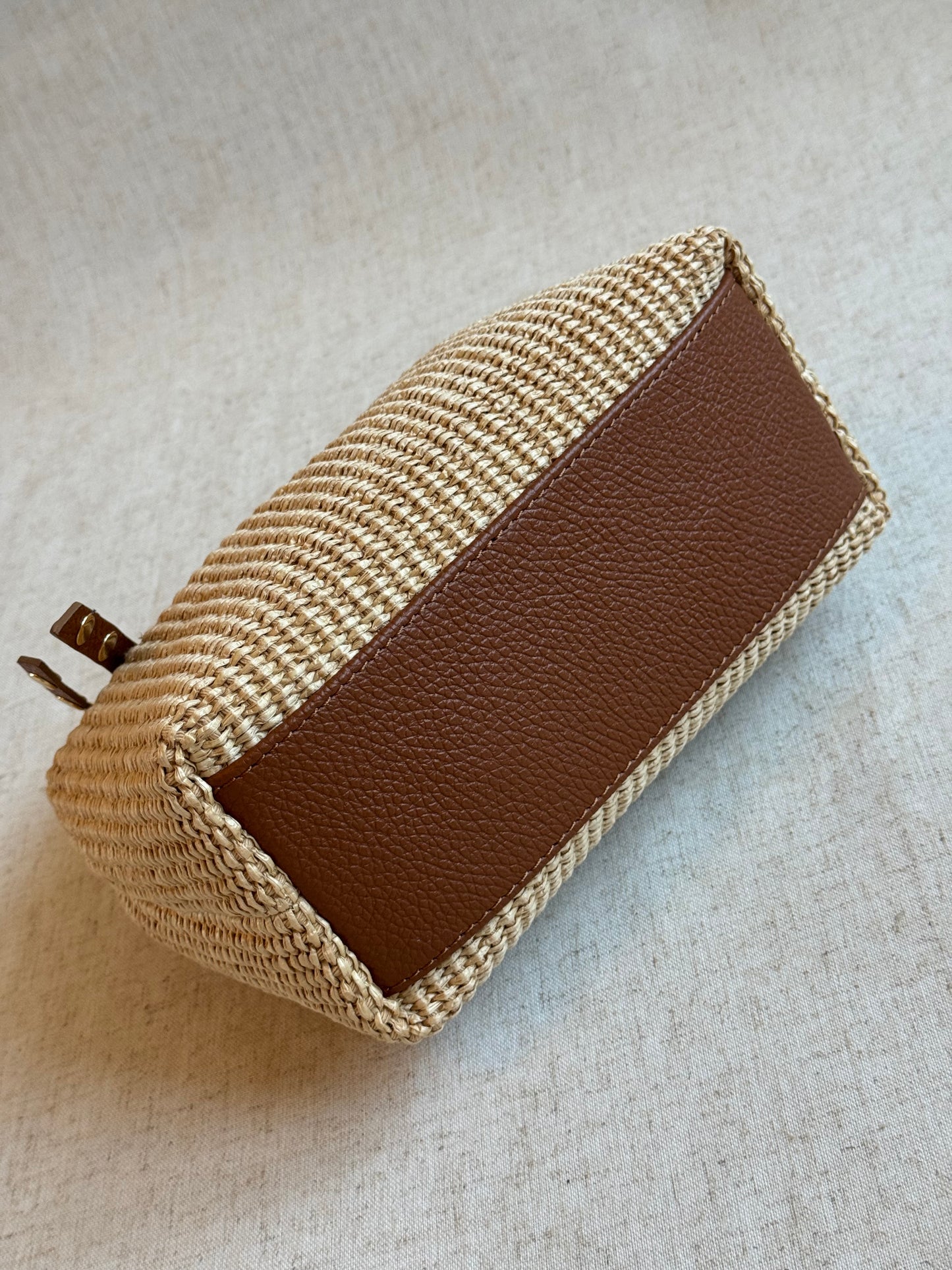 Borsa Lagoon - rafia, con tracolla lunga