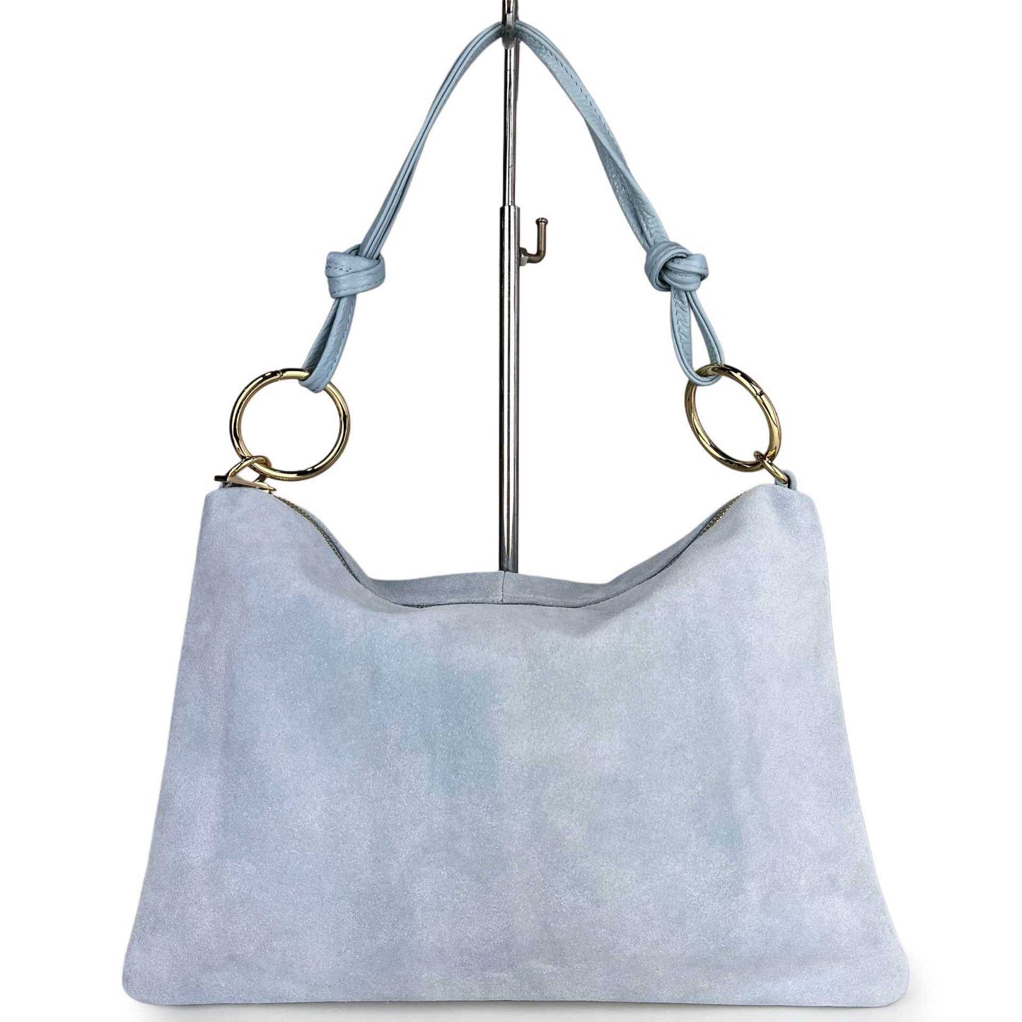 Borsa a spalla Agata camoscio - misura grande, con tracolla lunga