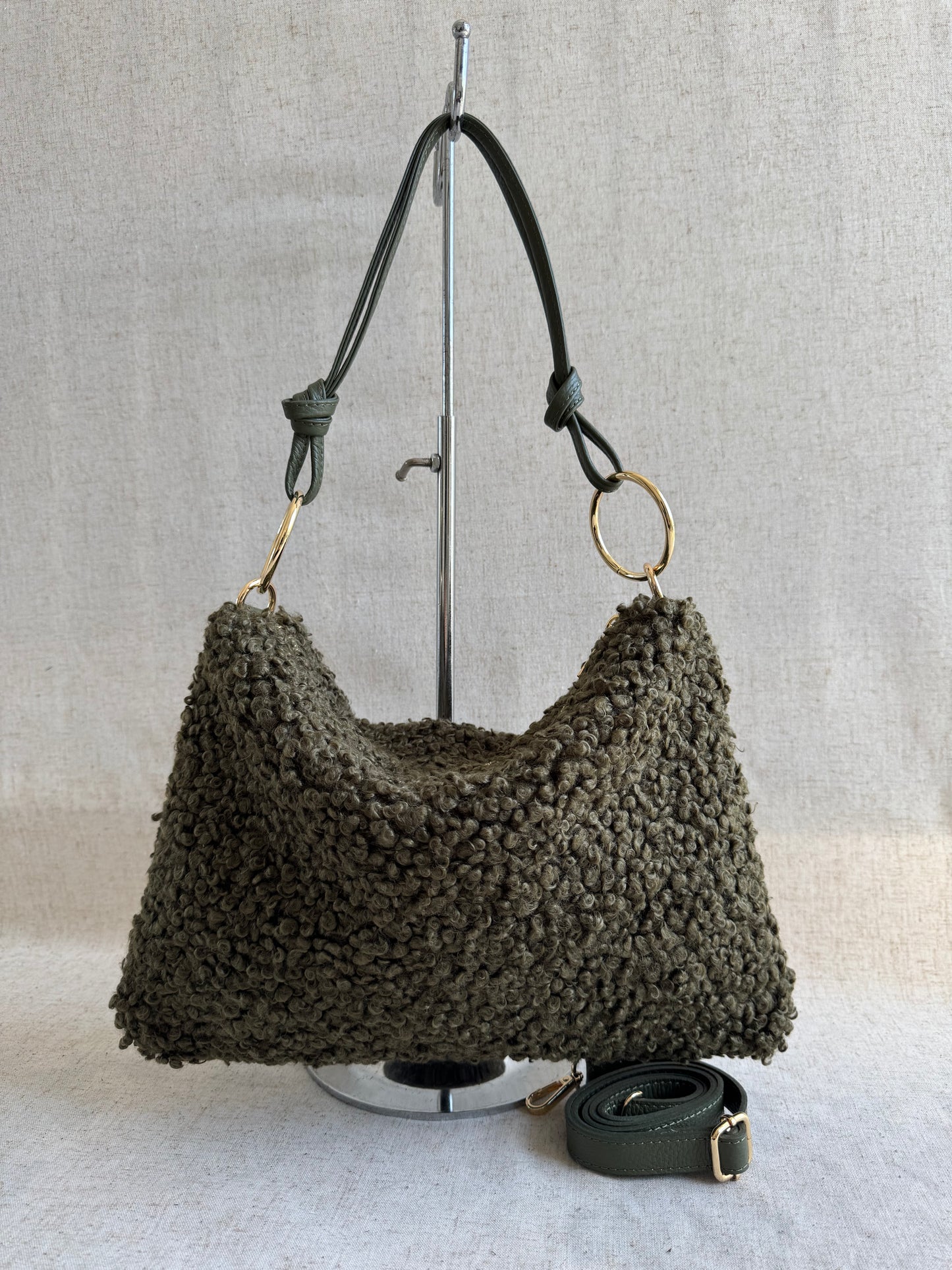 Borsa a spalla Agata - Teddy, con tracolla lunga