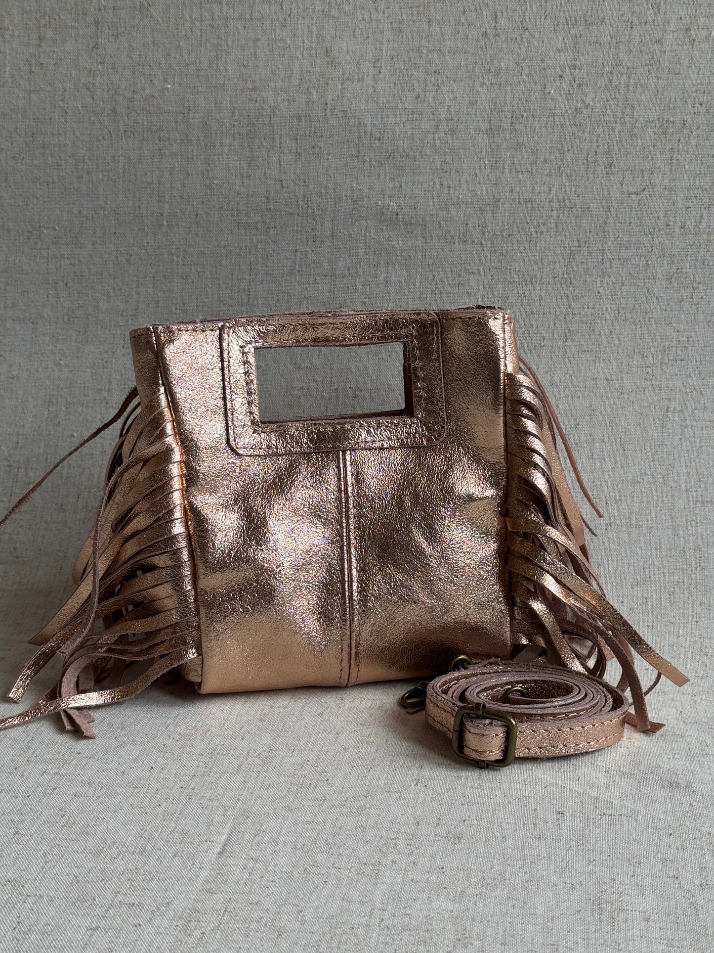 Borsa Riri - laminato, misura piccola, con tracolla lunga