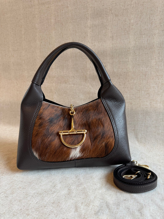 Borsa Gabriella - cavallino, con tracolla lunga