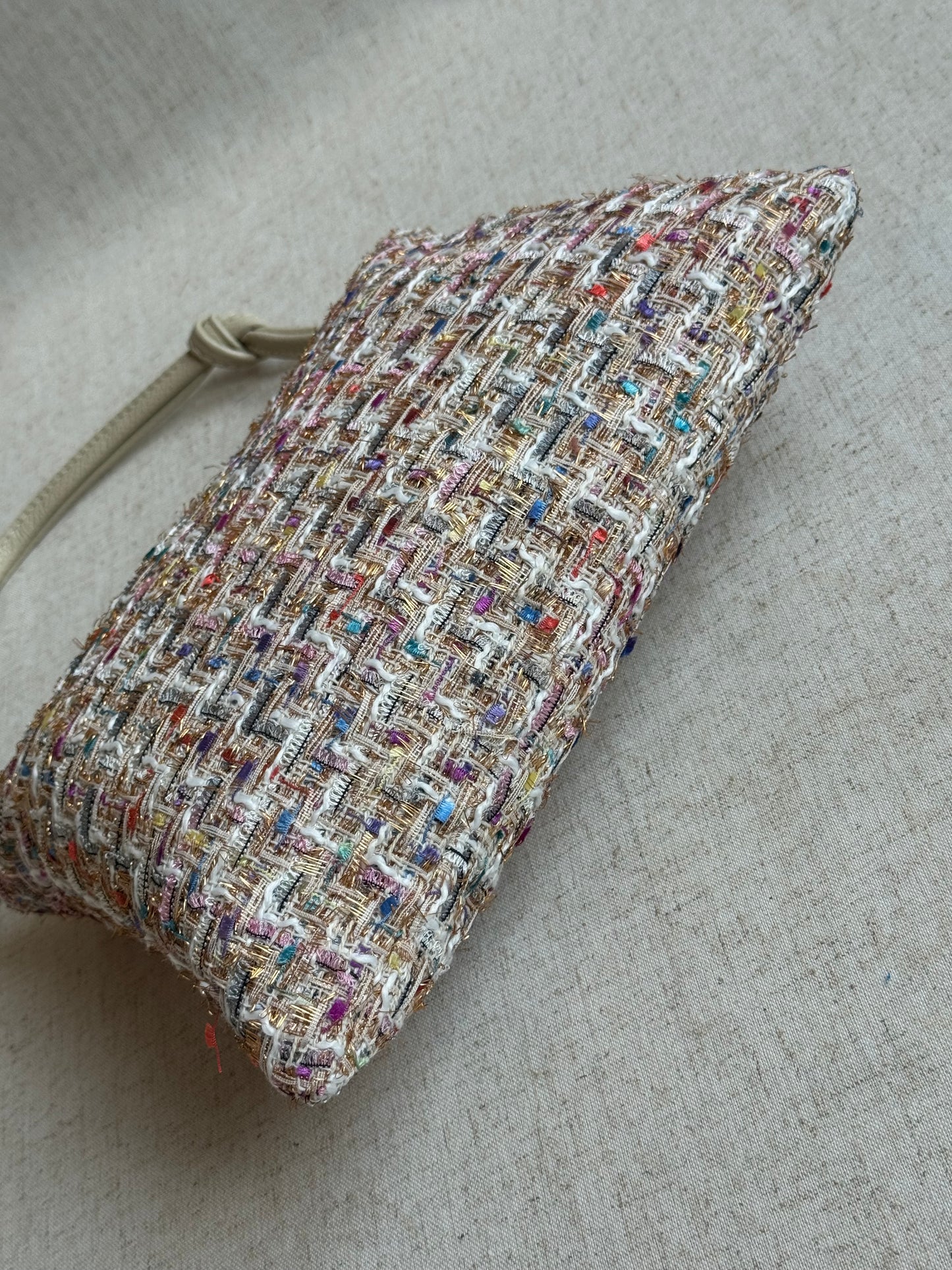 Borsa Agata - tweed, con tracolla lunga