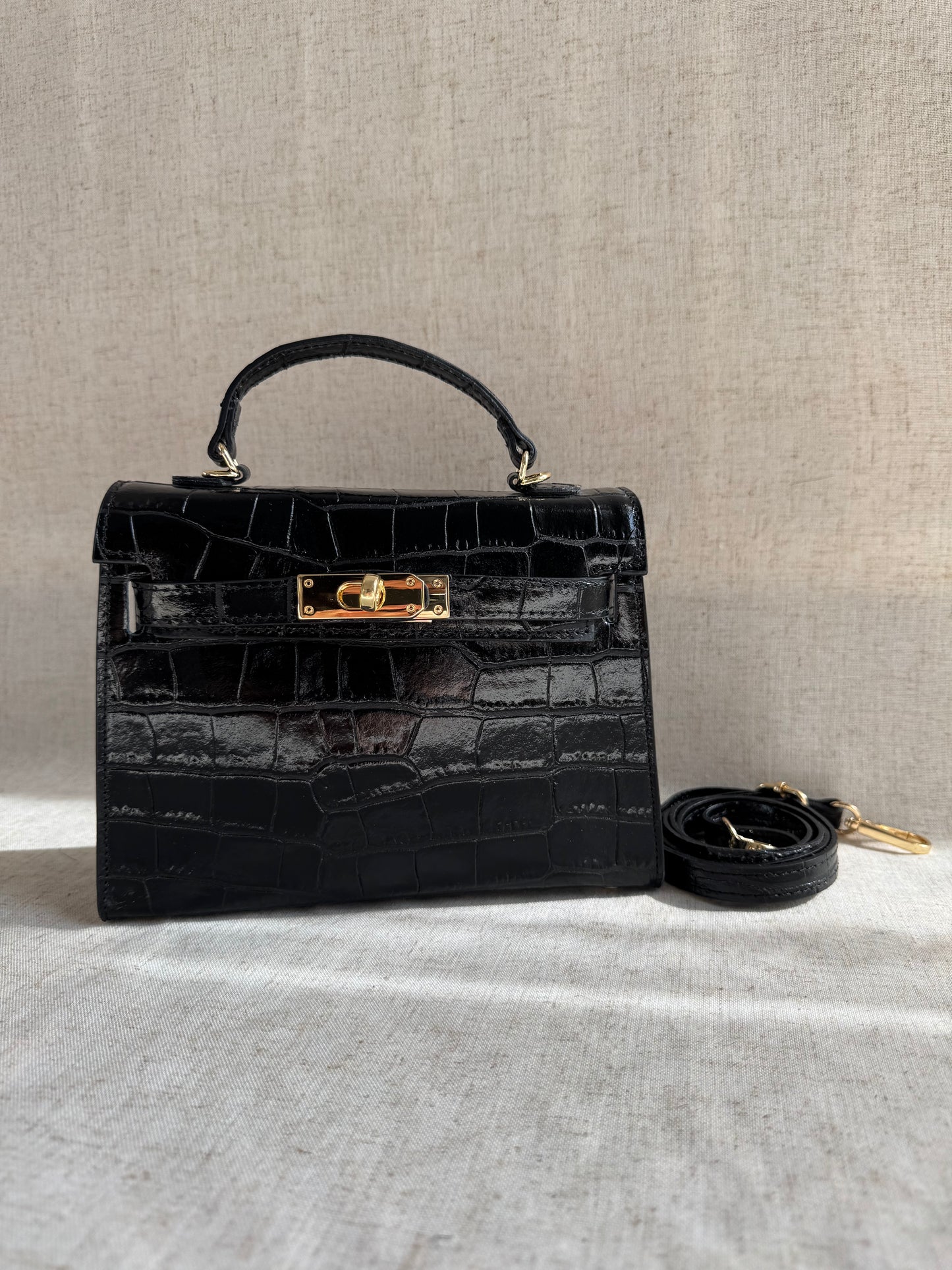 Borsa KELLY - misura media, con tracolla lunga