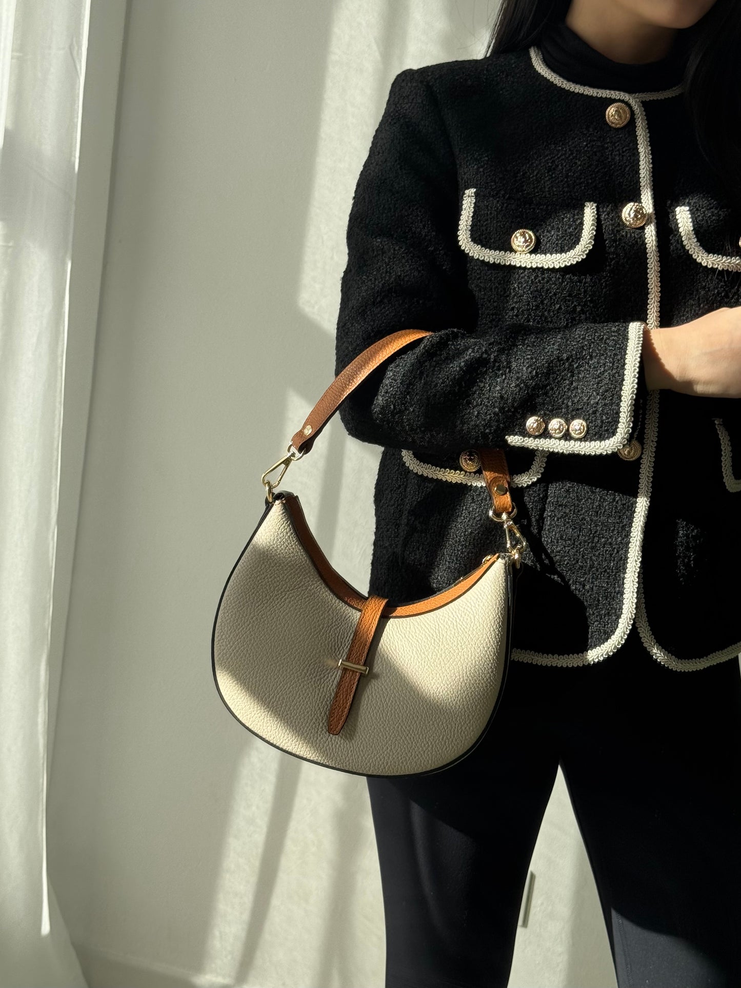 Borsa a spalla Moon - con tracolla lunga