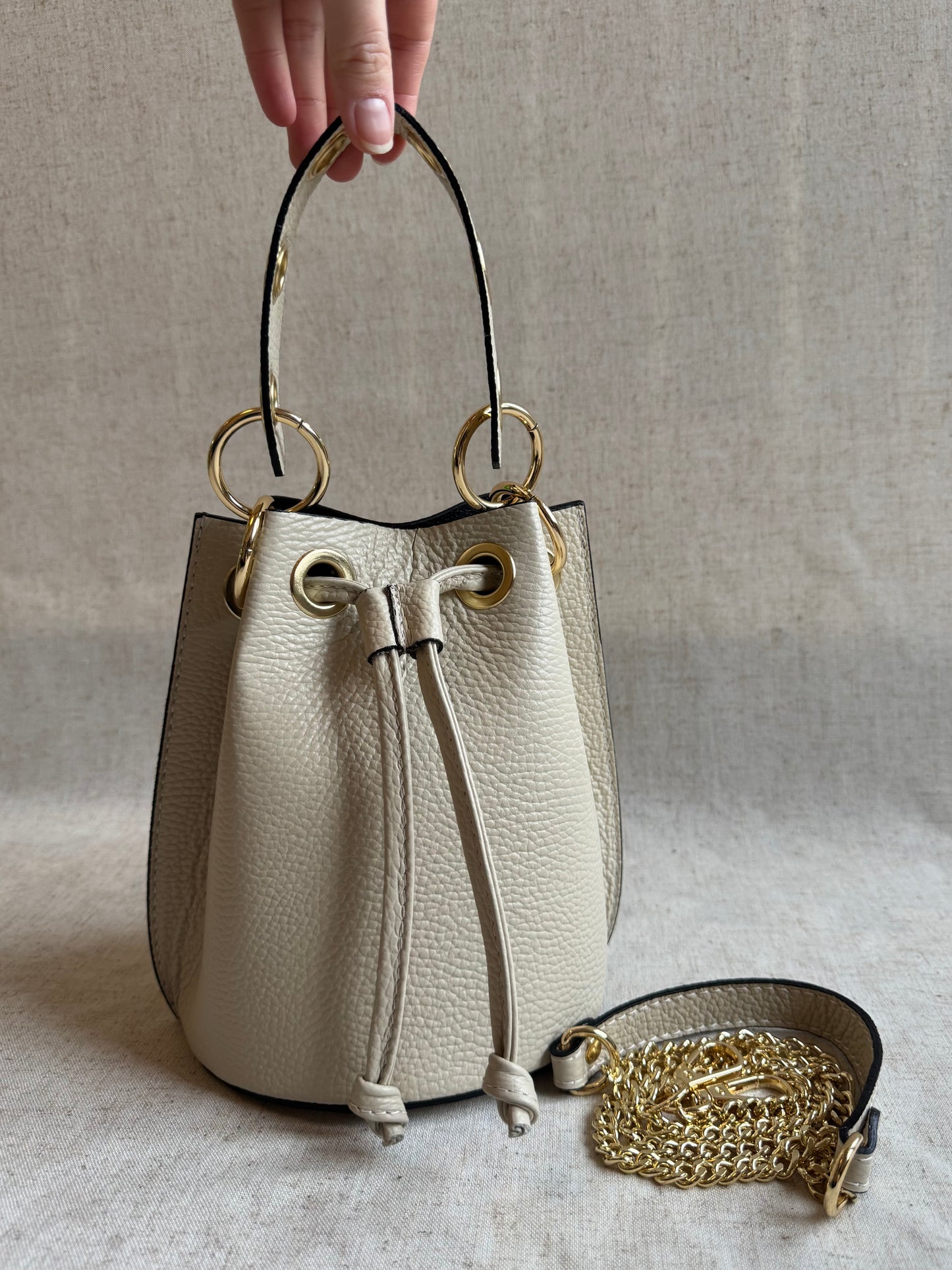 Borsa secchiello Vanilla - con tracolla lunga