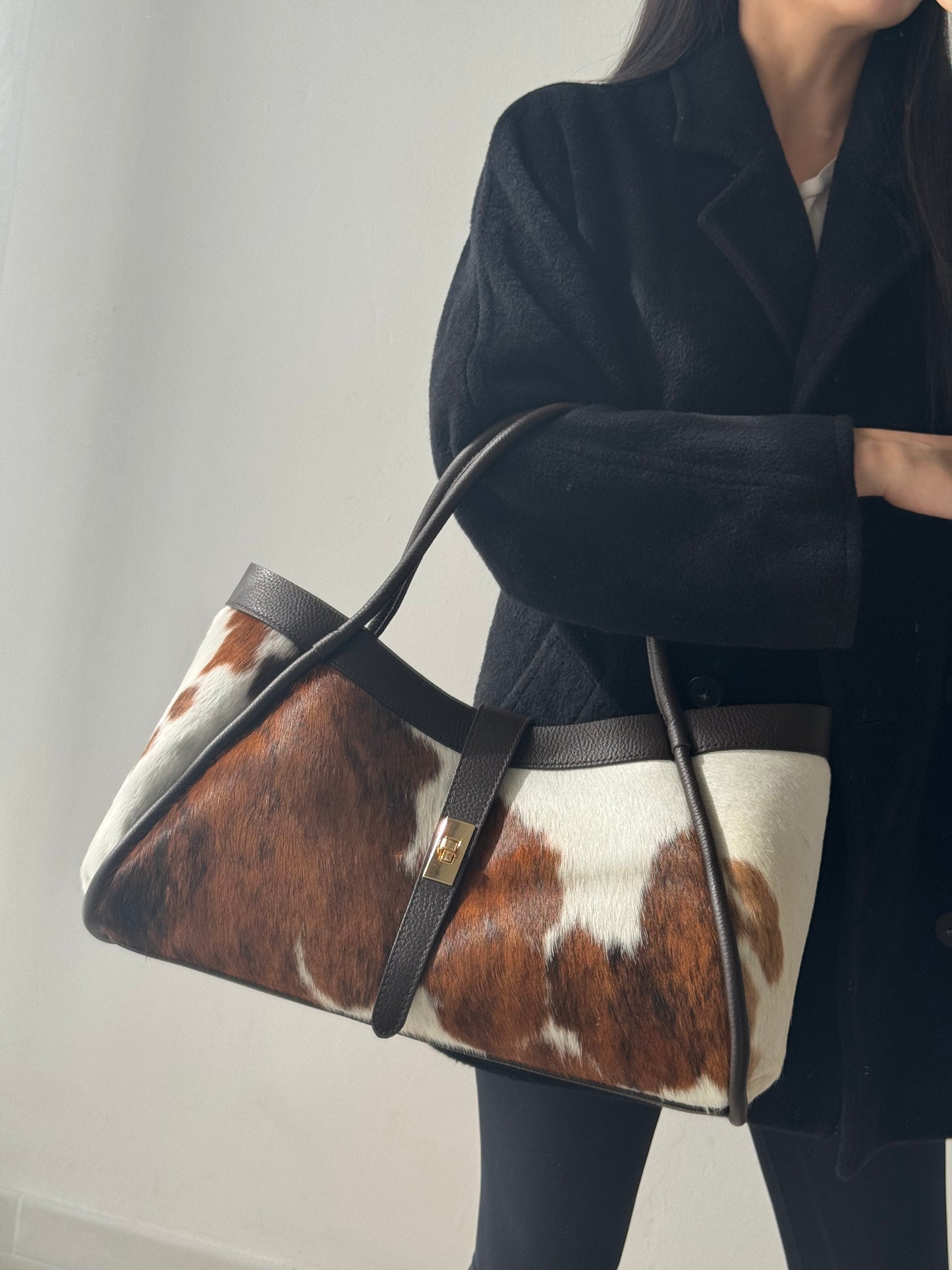 Preordine: Maxi borsa Carla - cavallino, con tracolla lunga