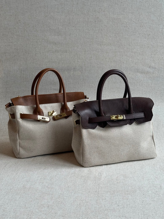 Borsa Jane - canvas, misura piccola, con tracolla lunga