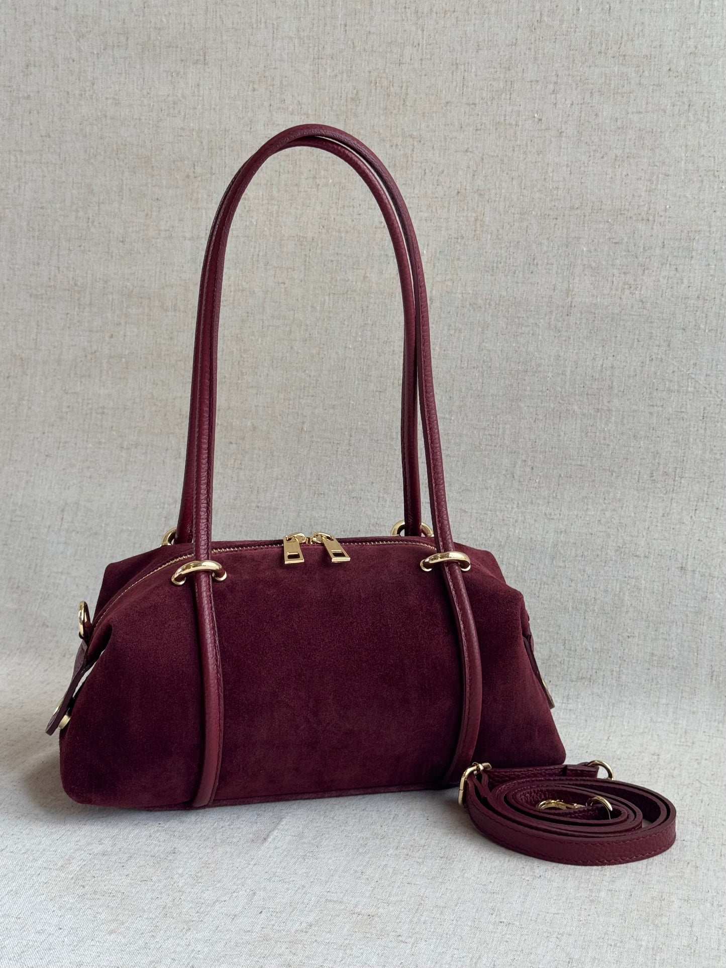 Borsa Roma - camoscio, con tracolla lunga