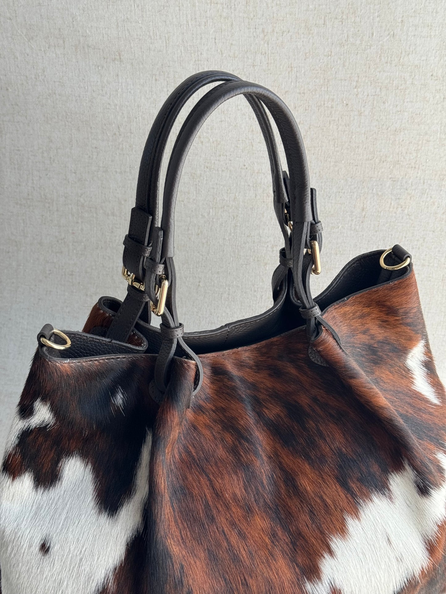 Borsa Marzia - misura grande, cavallino, con tracolla lunga