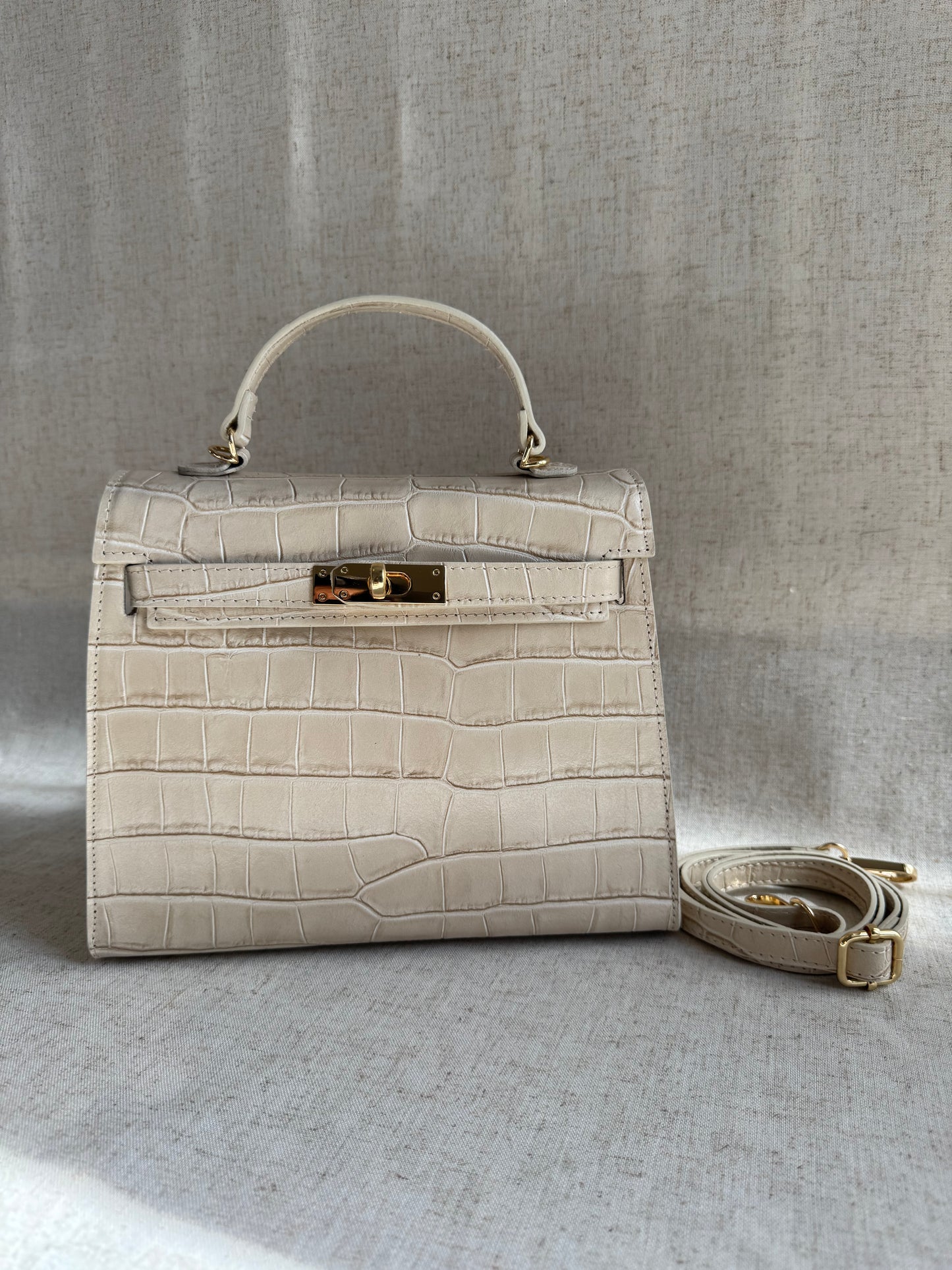 Borsa KELLY - misura grande, con tracolla lunga