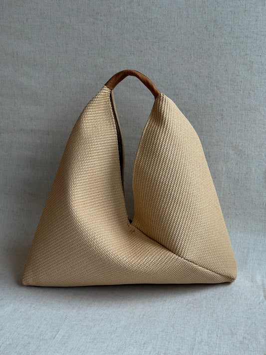 Maxi borsa a spalla Melissa - rafia