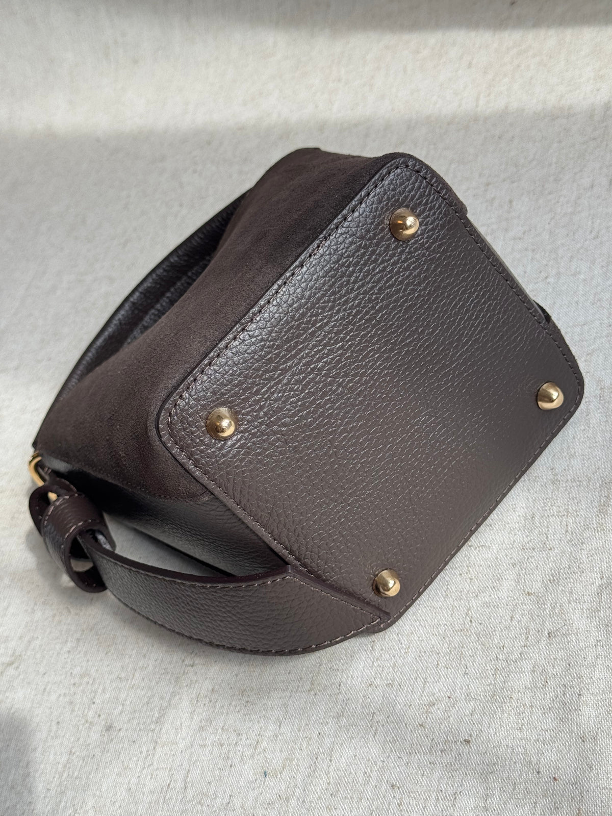 Borsa Vittoria - camoscio, con pochette e tracolla lunga