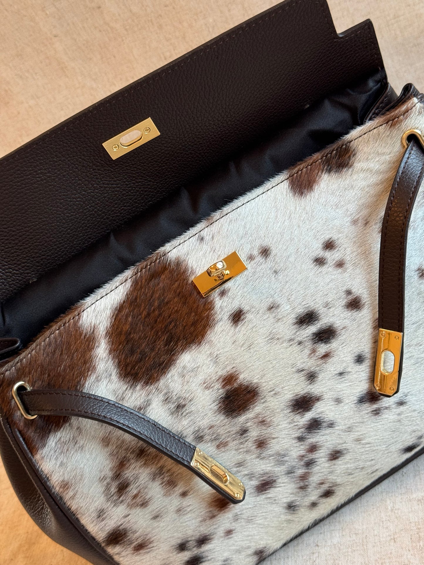 Maxi borsa Daphne - cavallino, con tracolla lunga
