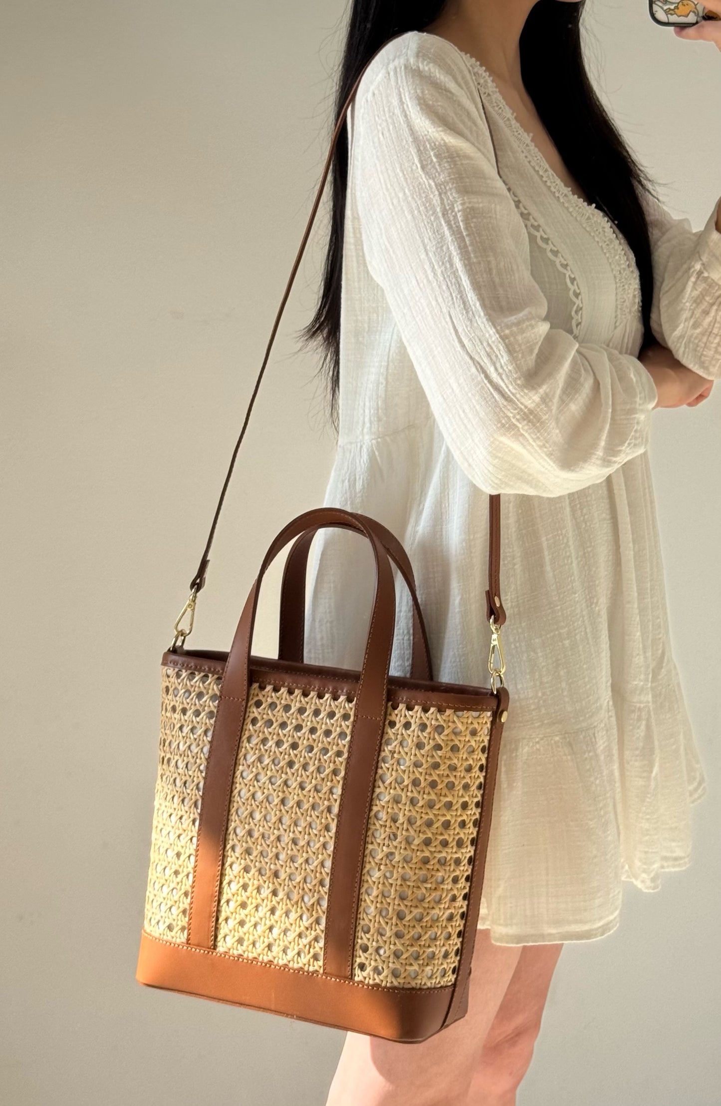 Borsa Costa - paglia di Vienna, con tracolla lunga
