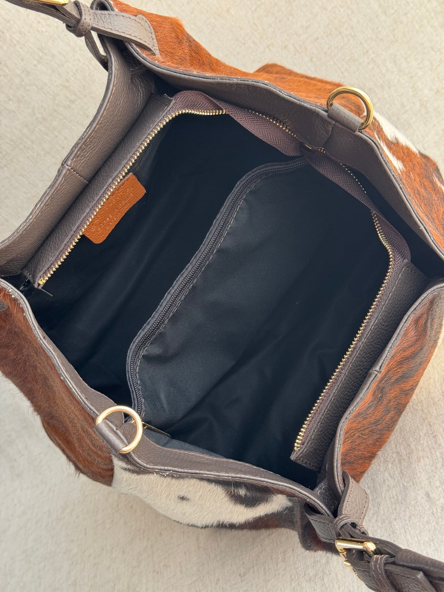 Borsa Marzia - misura grande, cavallino, con tracolla lunga