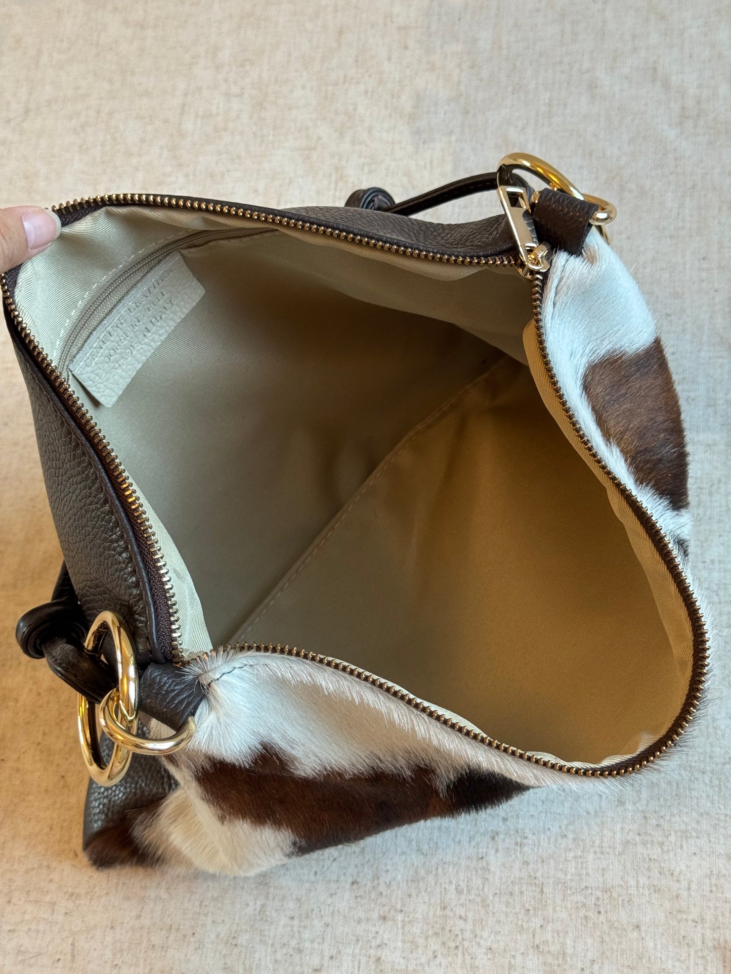 Borsa a spalla Agata - cavallino, con tracolla lunga