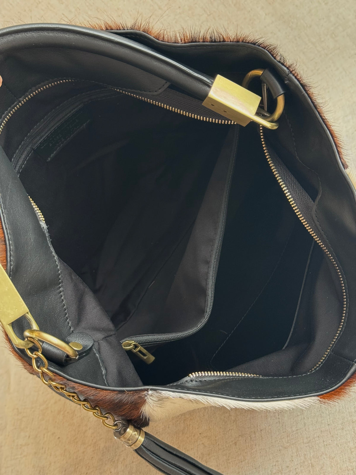 Maxi borsa a spalla Sara - cavallino, con tracolla lunga
