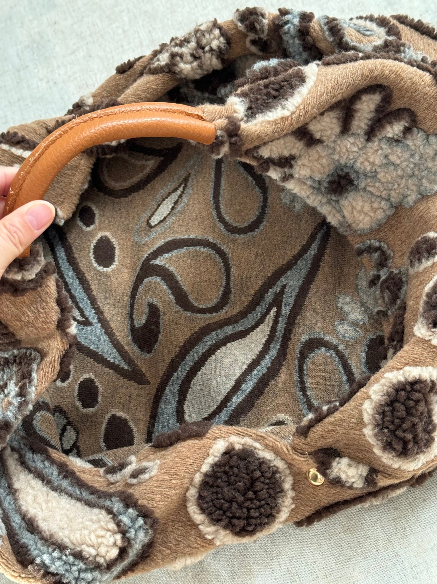 Maxi borsa a spalla Melissa - Lana