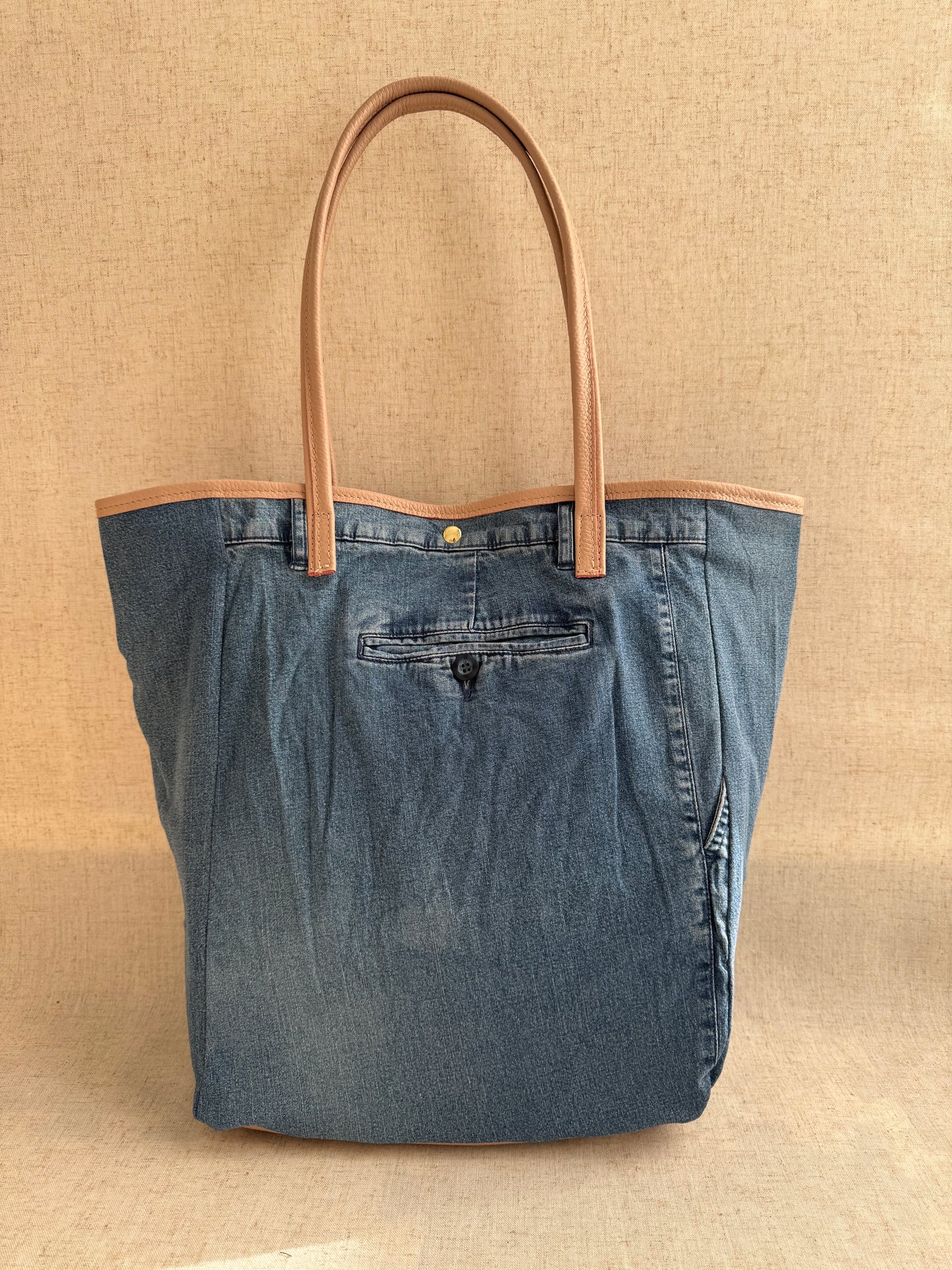 Maxi borsa a spalla in jeans Dina