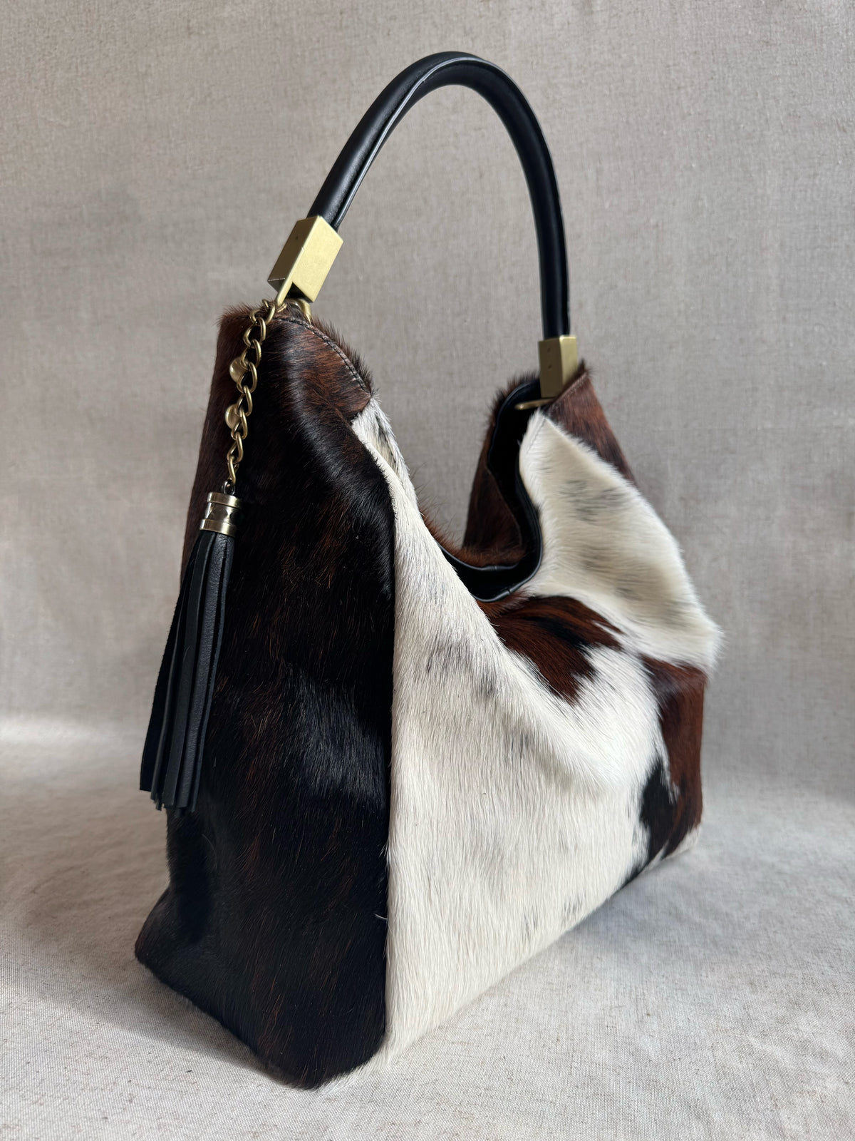Maxi borsa a spalla Sara - cavallino, con tracolla lunga