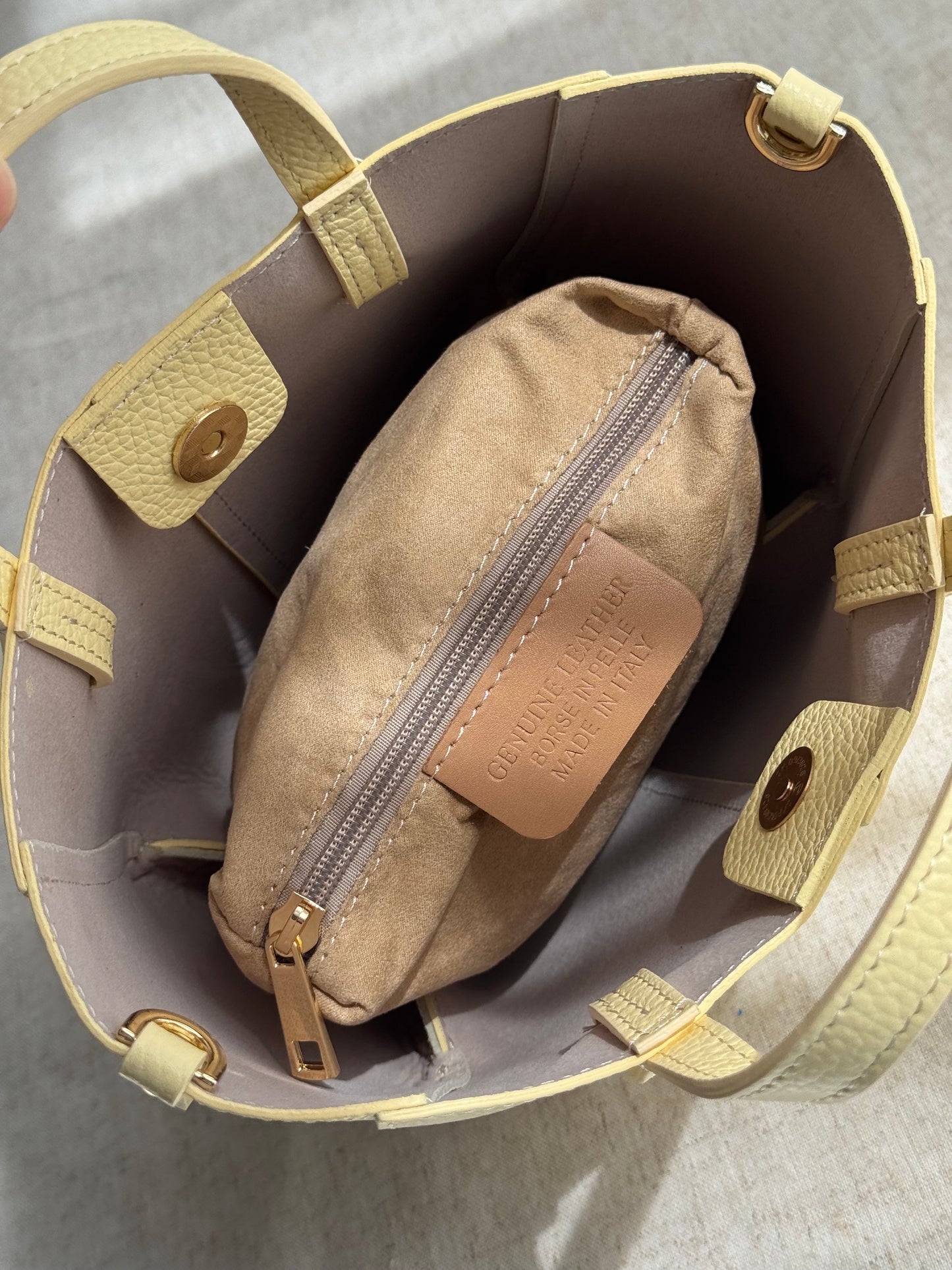 Borsa Sofia - misura nano, con tracolla lunga e pochette