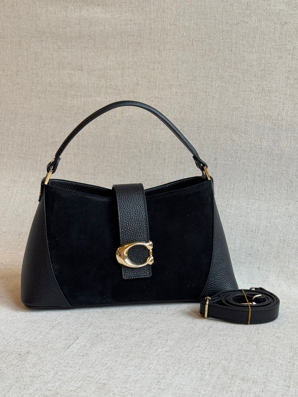 Borsa Cora - camoscio, con tracolla lunga