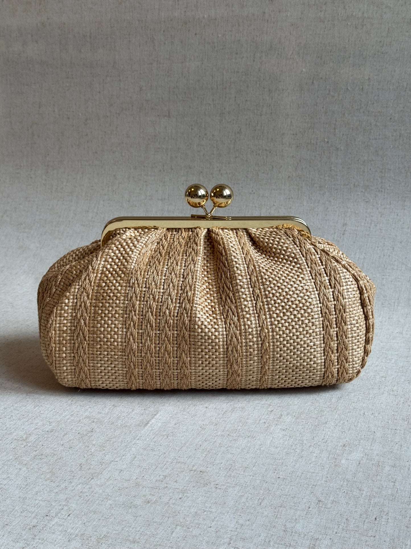 Borsa Raffy - rafia, misura grande, con tracolla lunga