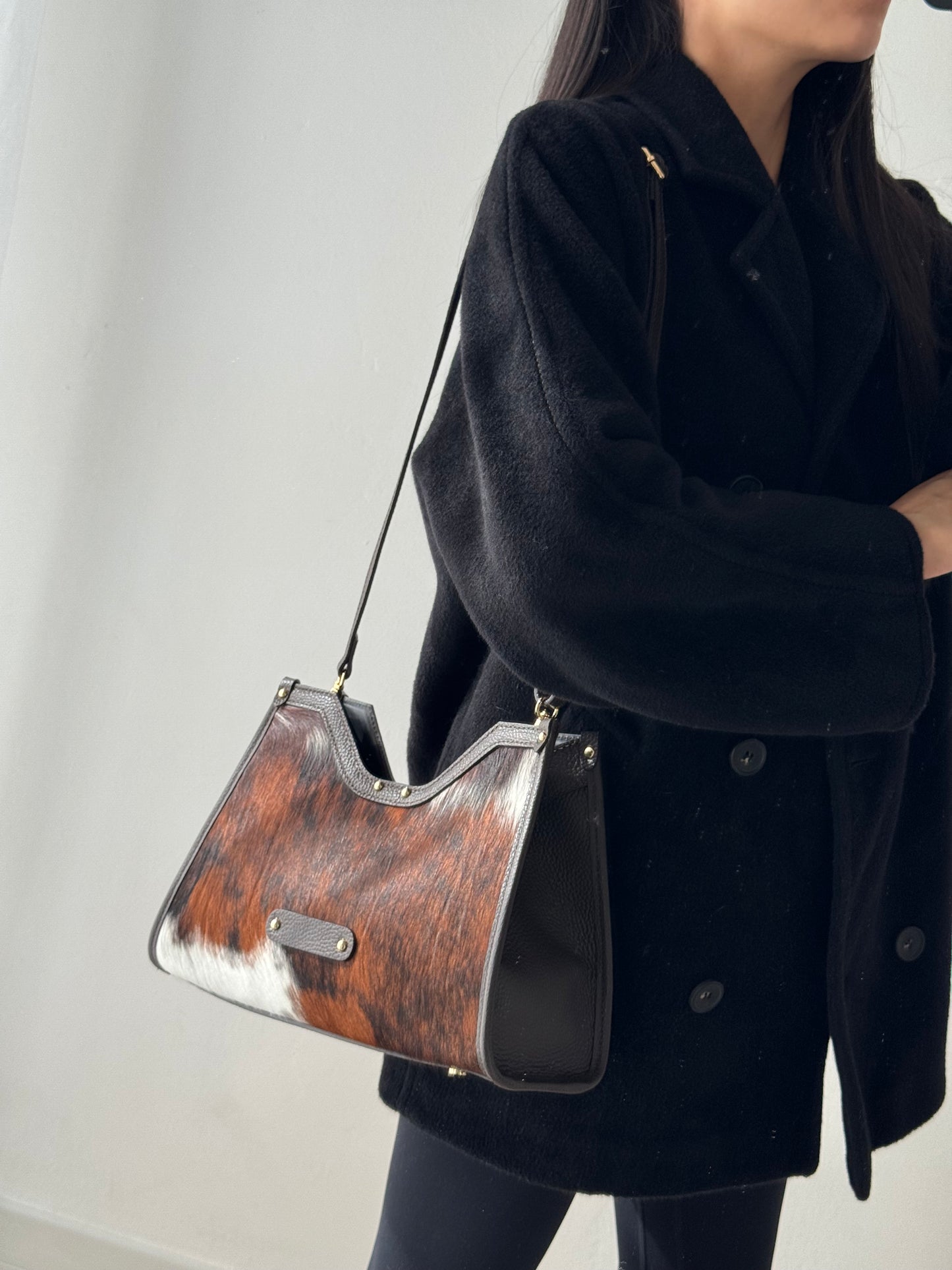 Borsa Giada - cavallino, con tracolla lunga