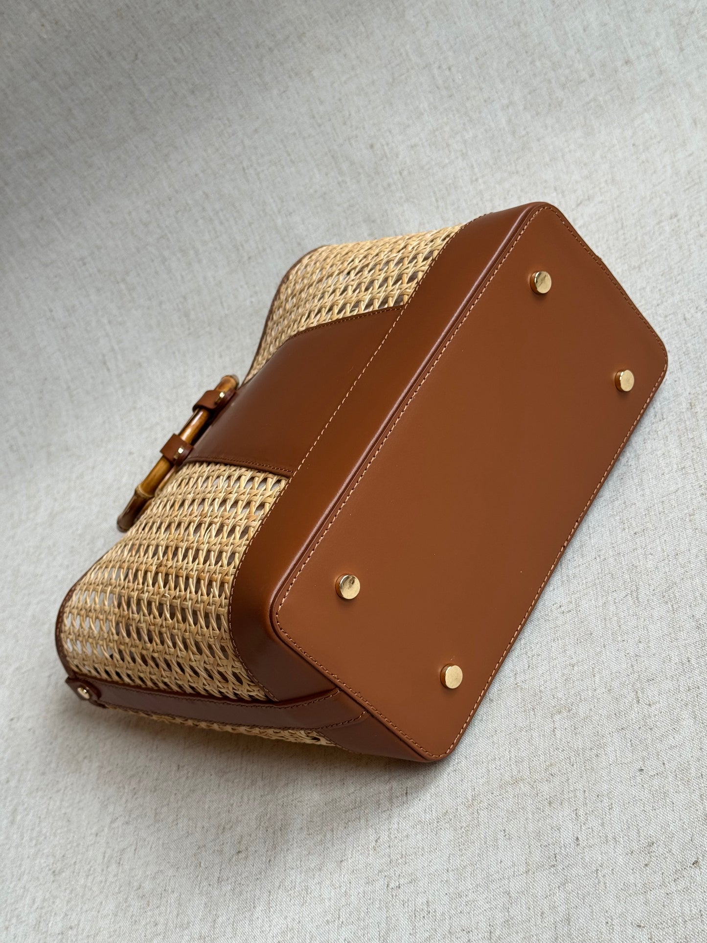 Borsa Atena - misura grande, paglia di Vienna, con tracolla lunga e pochette