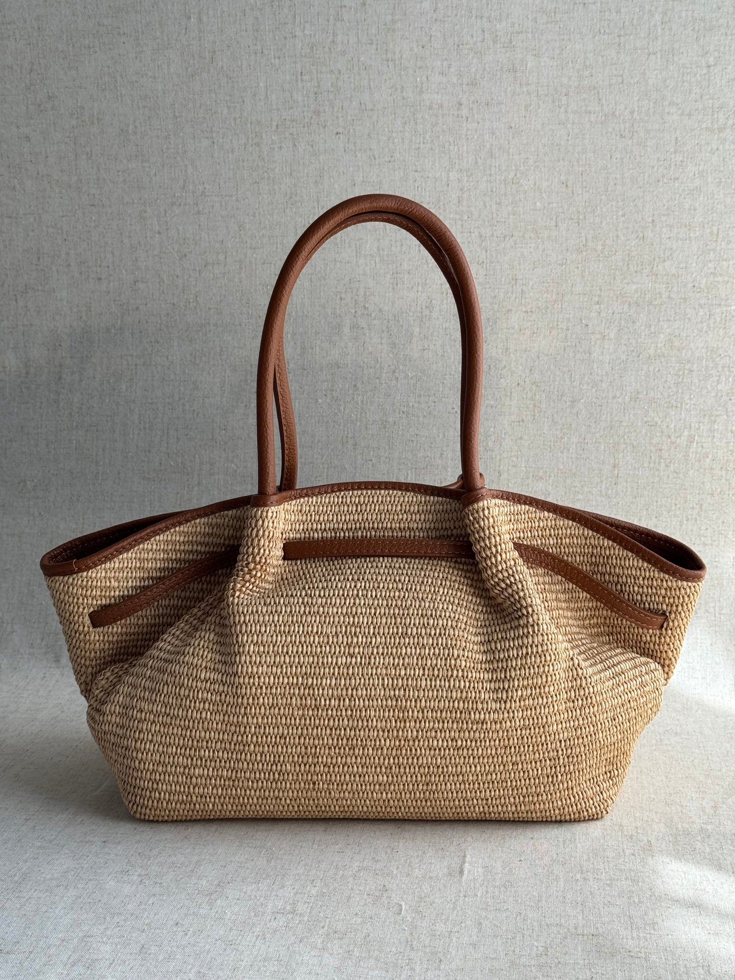 Borsa Laila - rafia, con tracolla lunga