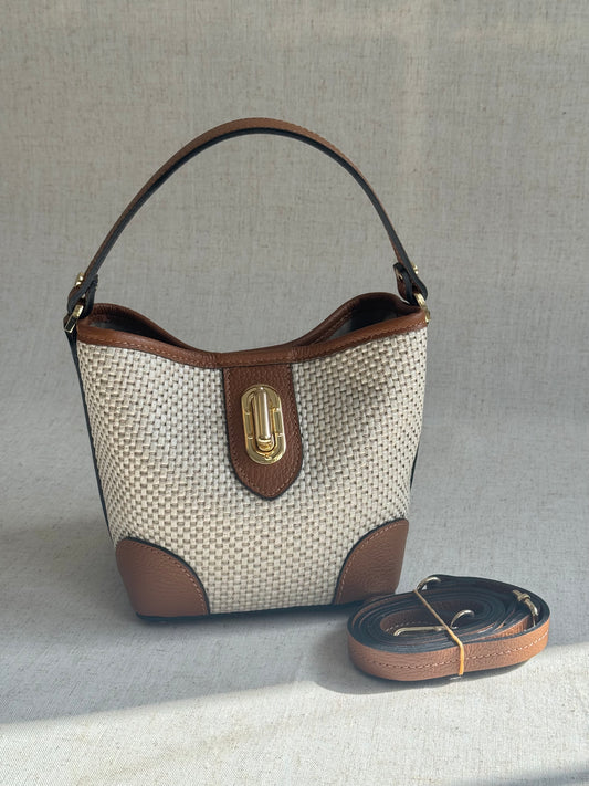 Borsa secchiello Linda - misura piccola, con tracolla lunga