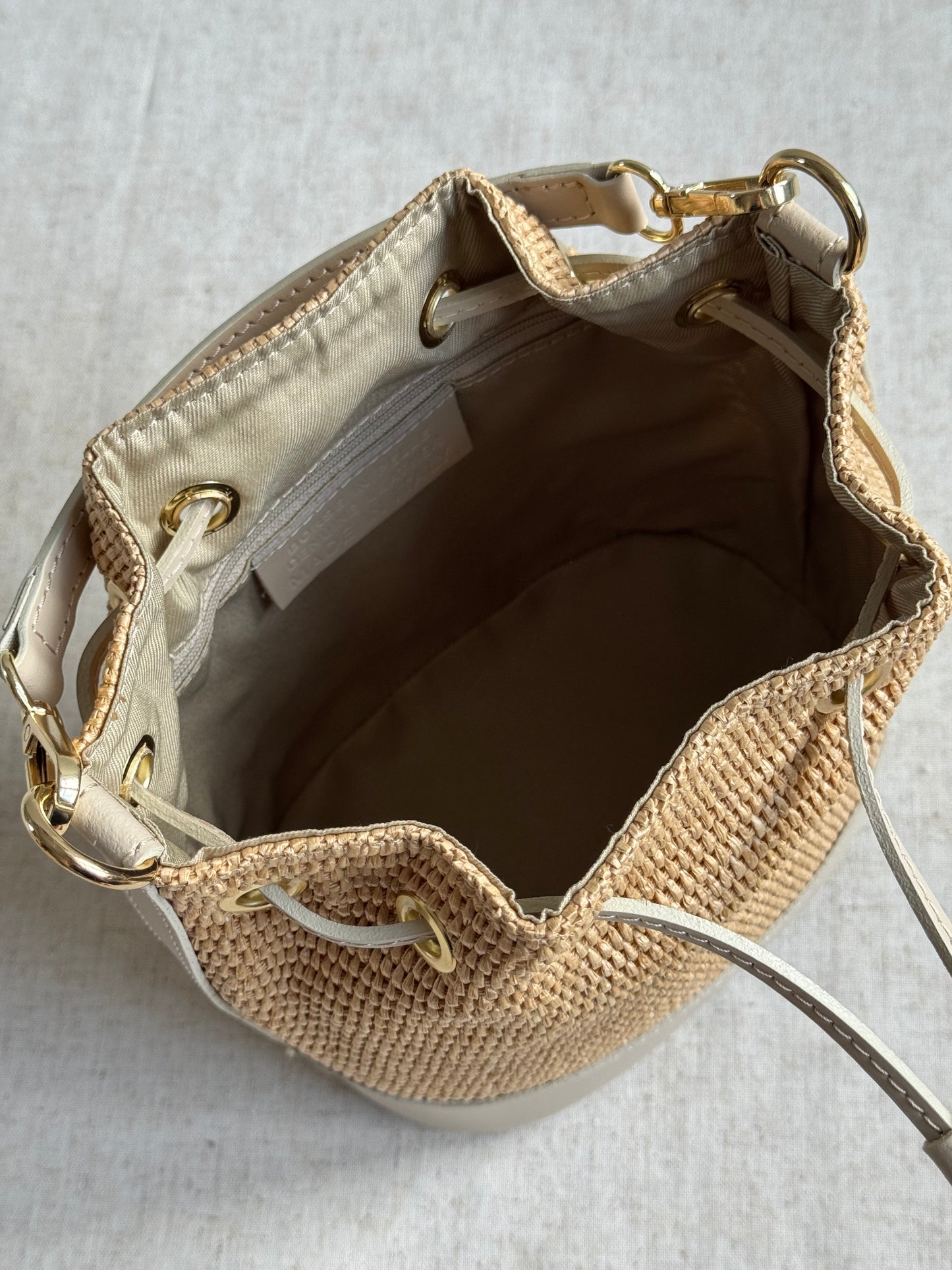 Borsa Versilia - rafia, con tracolla lunga