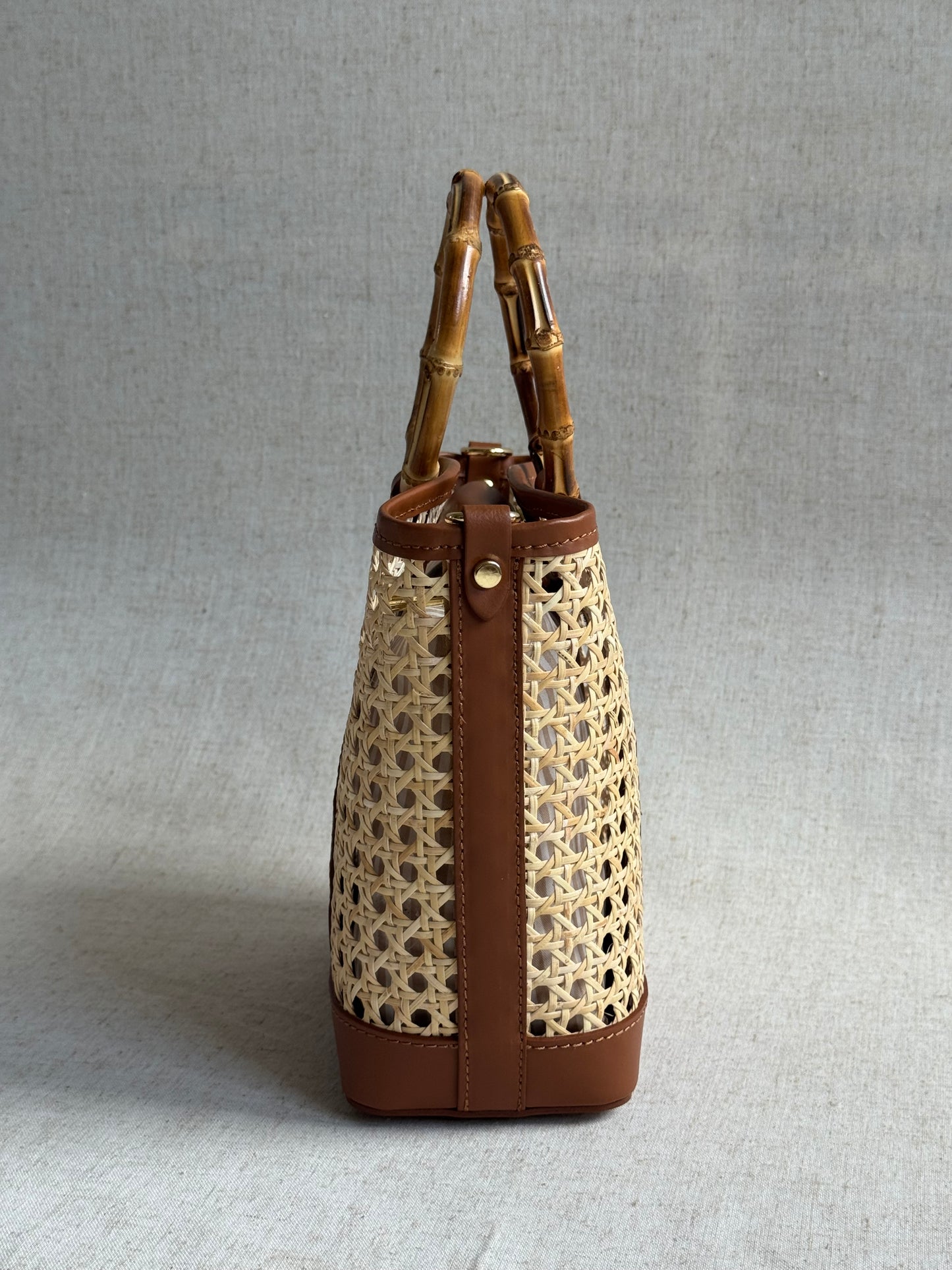 Borsa Atena - misura piccola, paglia di Vienna, con tracolla e pochette