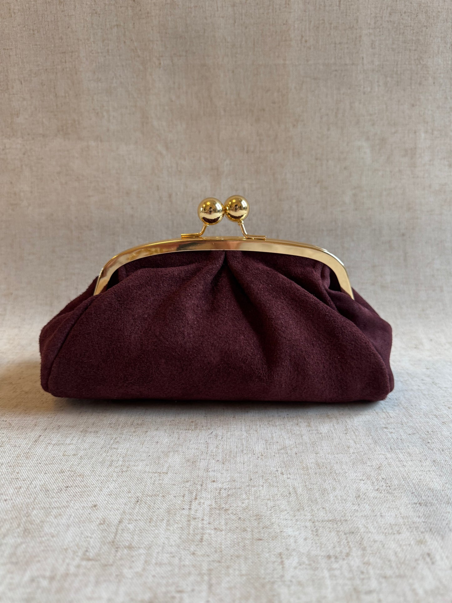 Pochette Raffy - camoscio, con tracolla