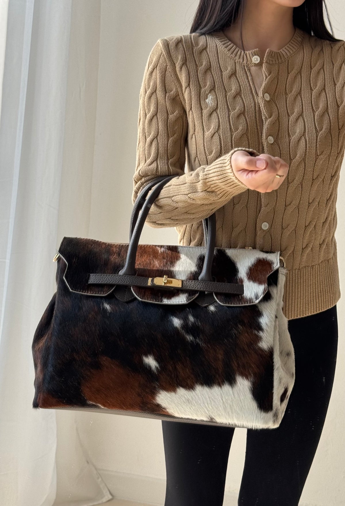Borsa Jane - cavallino, misura grande, con tracolla lunga